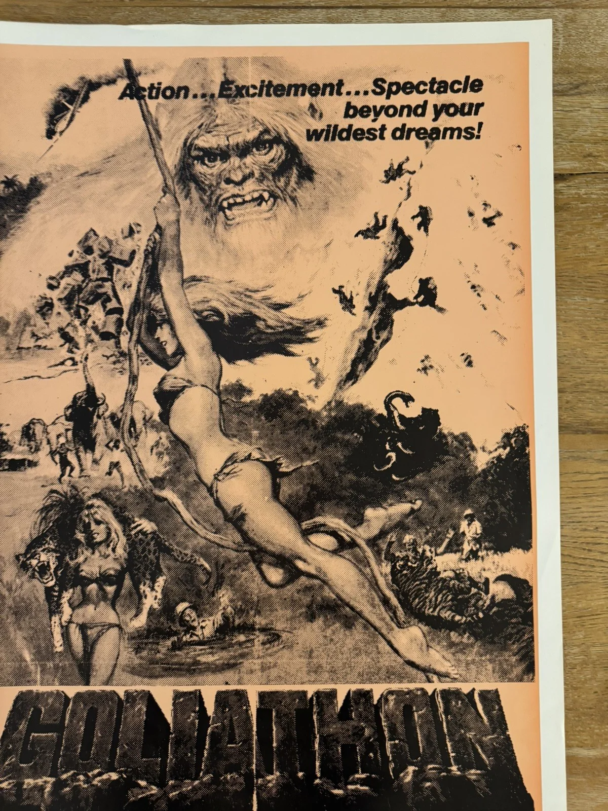 Goliathon Original South African movie poster Johannesburg Rare, изображение 3