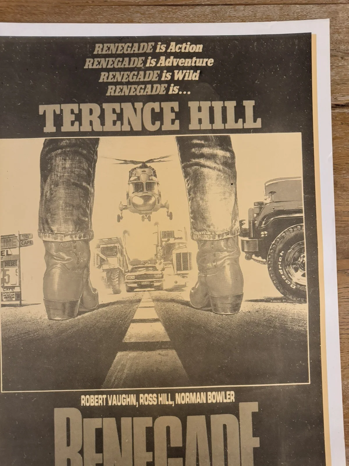 Renegade Original South African movie poster Johannesburg Rare, изображение 2
