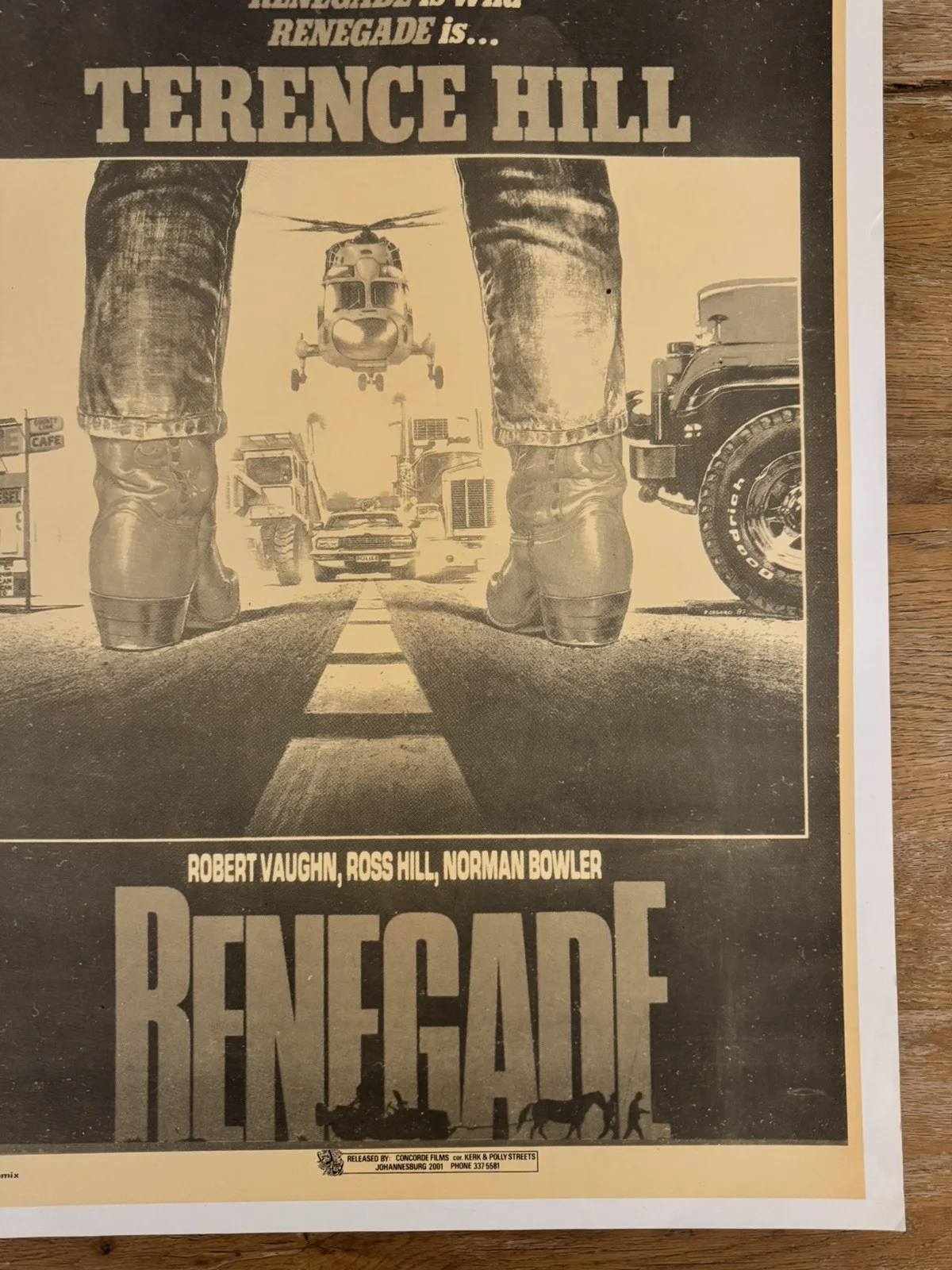 Renegade Original South African movie poster Johannesburg Rare, изображение 4