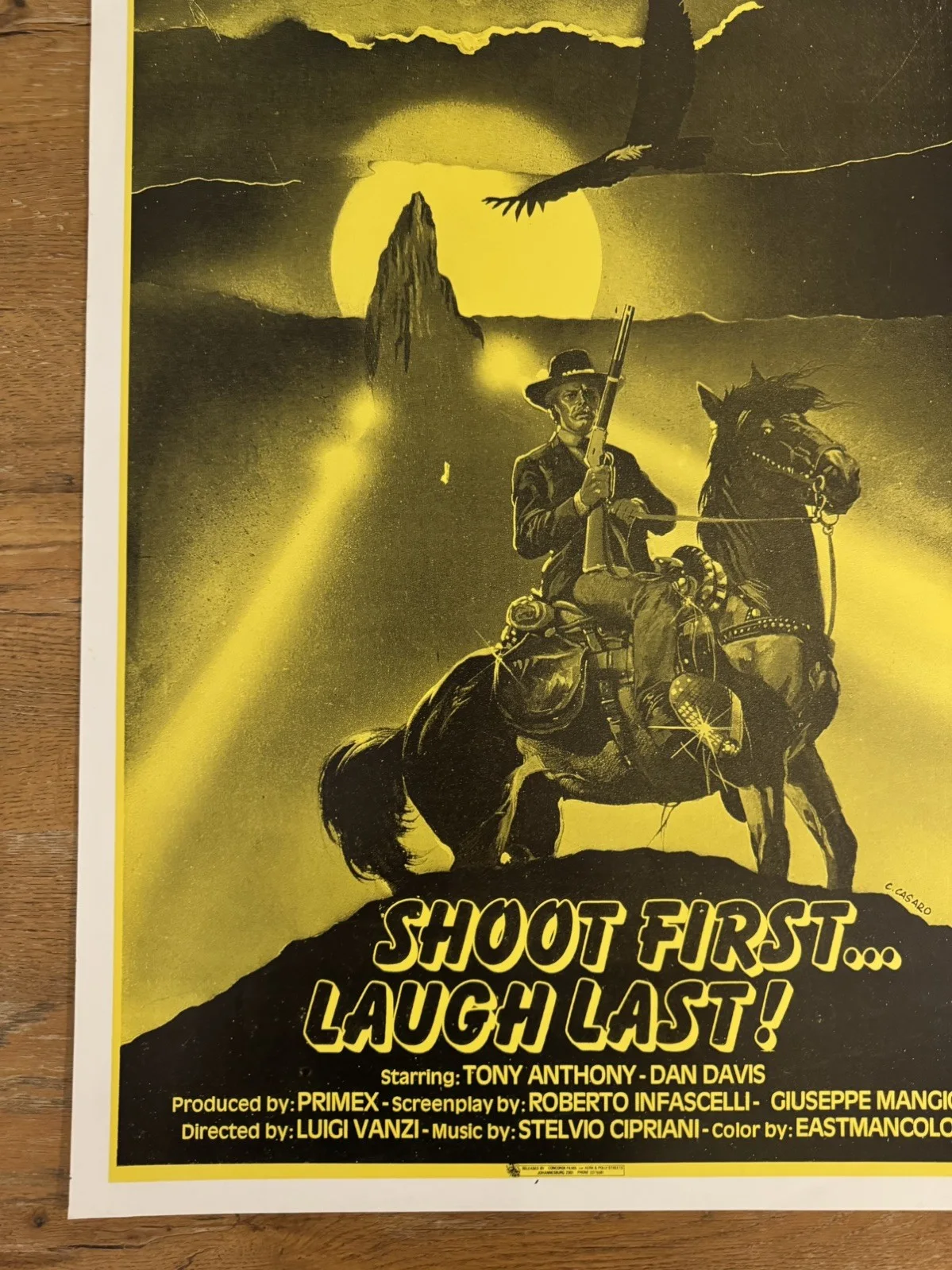 Shoot First Laugh Last Original South African movie poster Johannesburg Rare, изображение 2