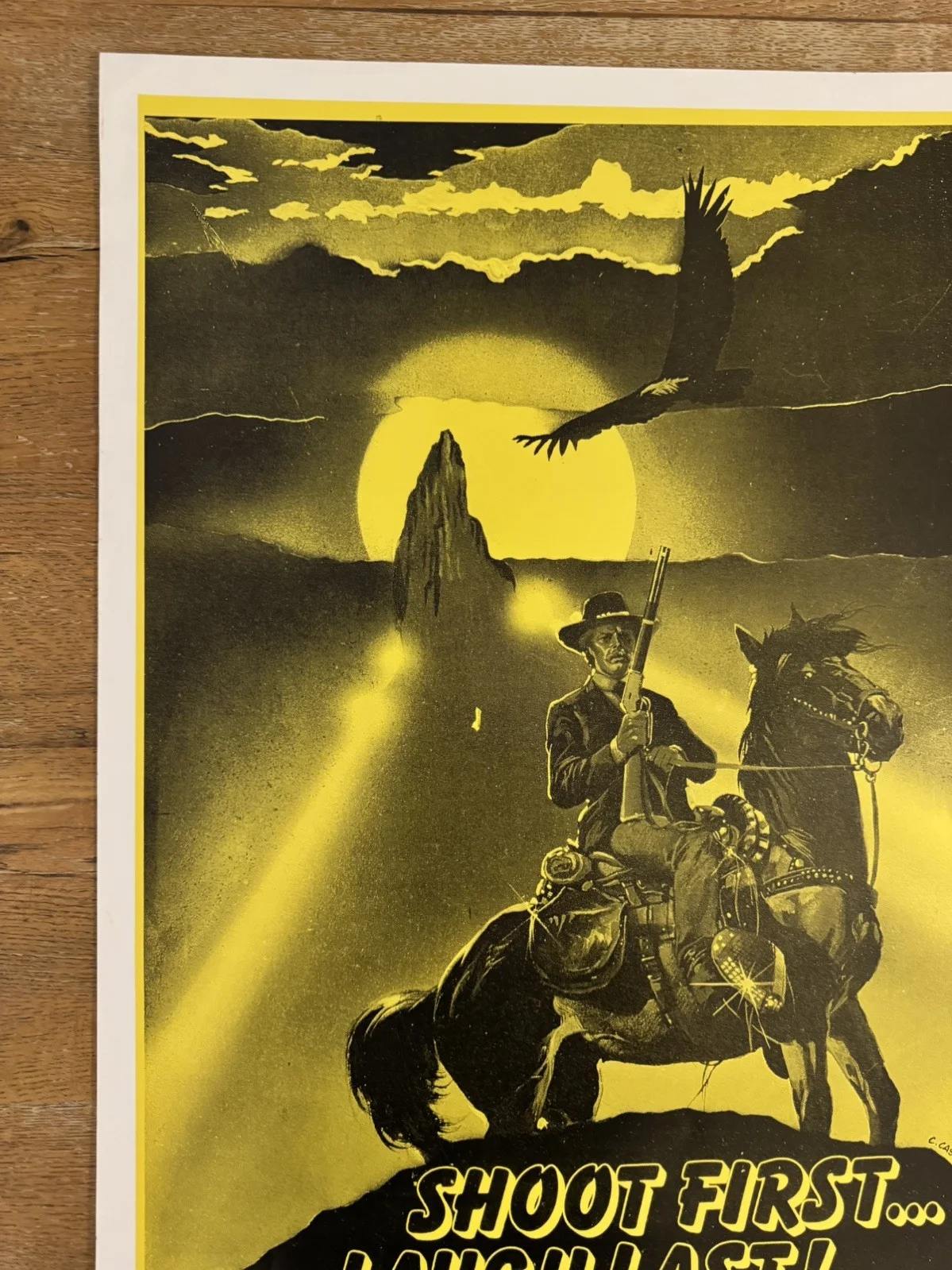 Shoot First Laugh Last Original South African movie poster Johannesburg Rare, изображение 3