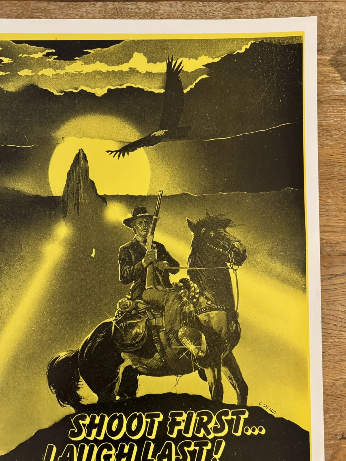 Shoot First Laugh Last Original South African movie poster Johannesburg Rare, изображение 4