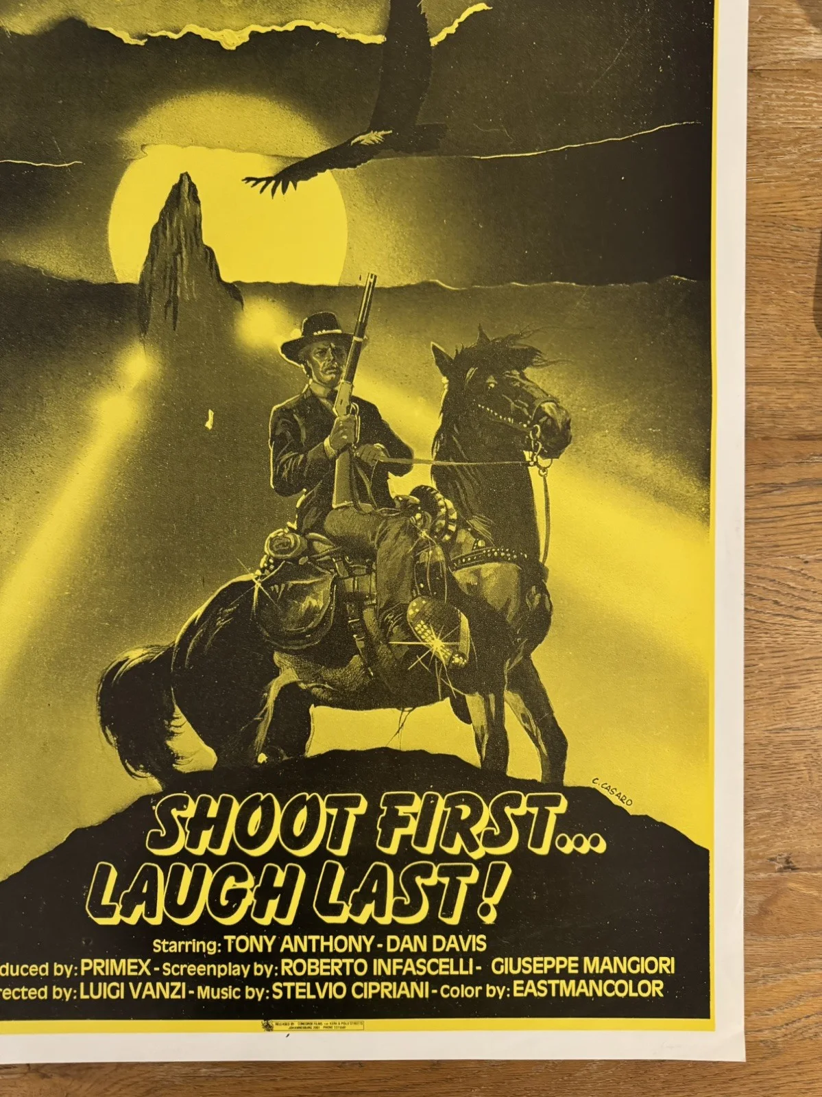 Shoot First Laugh Last Original South African movie poster Johannesburg Rare, изображение 5