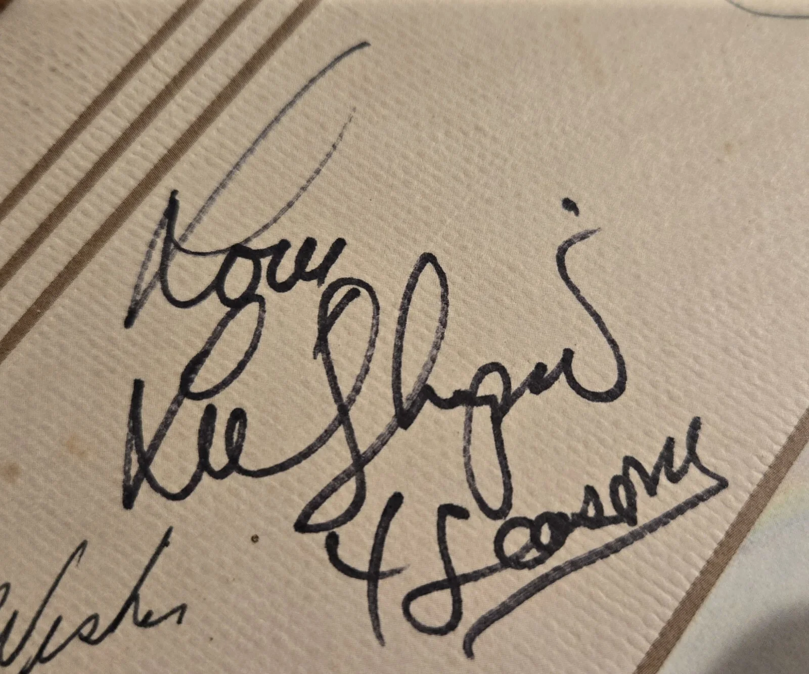 Frankie Valli Signed Four Seasons Story Vinyl Record Album LP Five Signatures, изображение 4