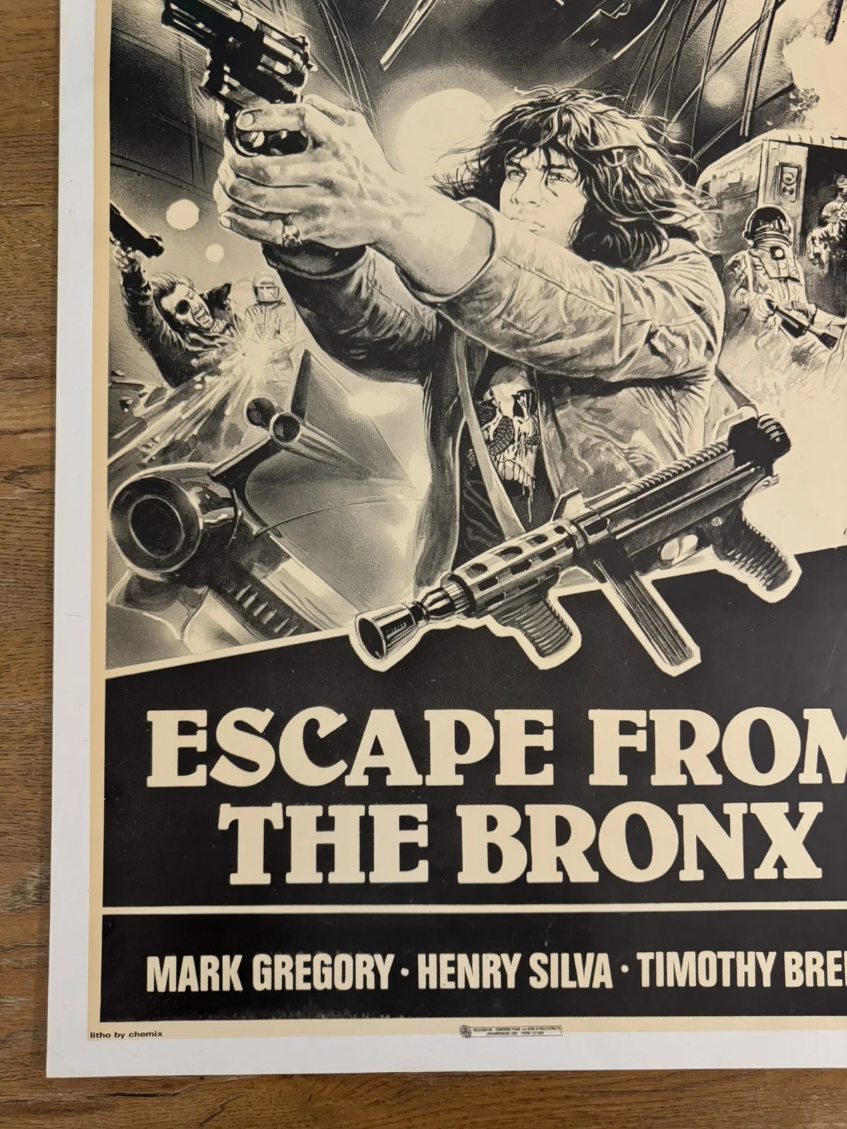 Escape From The Bronx Original South African movie poster Johannesburg Rare, изображение 4