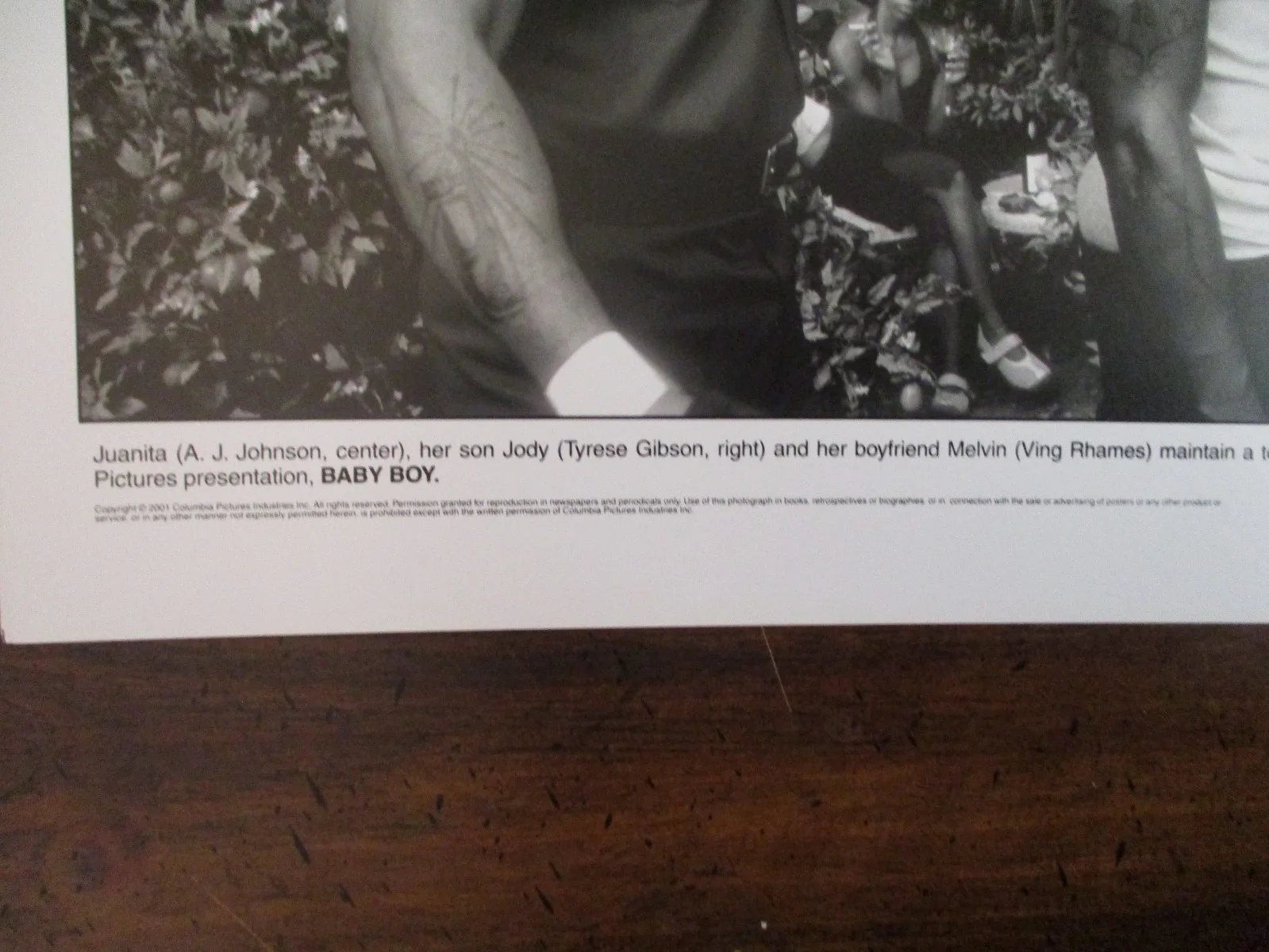 (BABY BOY) Ving Rhames/Tyrese Gibson/2001 10 x 8 Black & White Press Photo, изображение 2