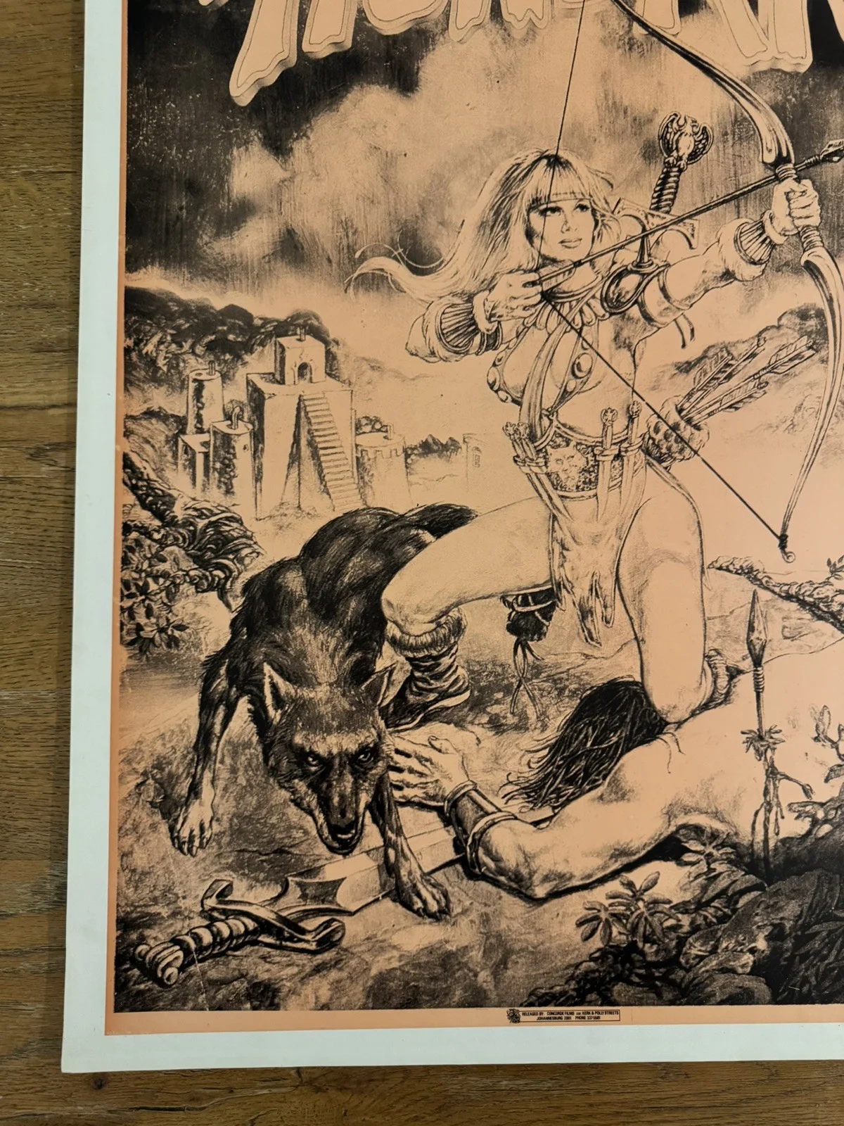 Hundra Original South African movie poster Johannesburg Rare, изображение 3