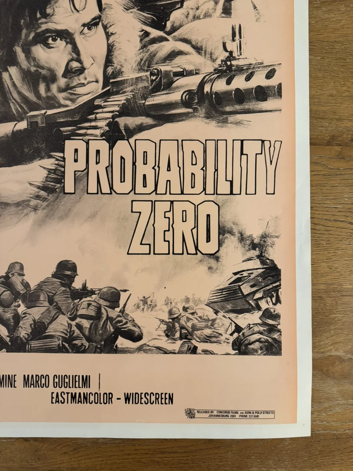 Probability Zero Original South African movie poster Johannesburg Rare, image 3