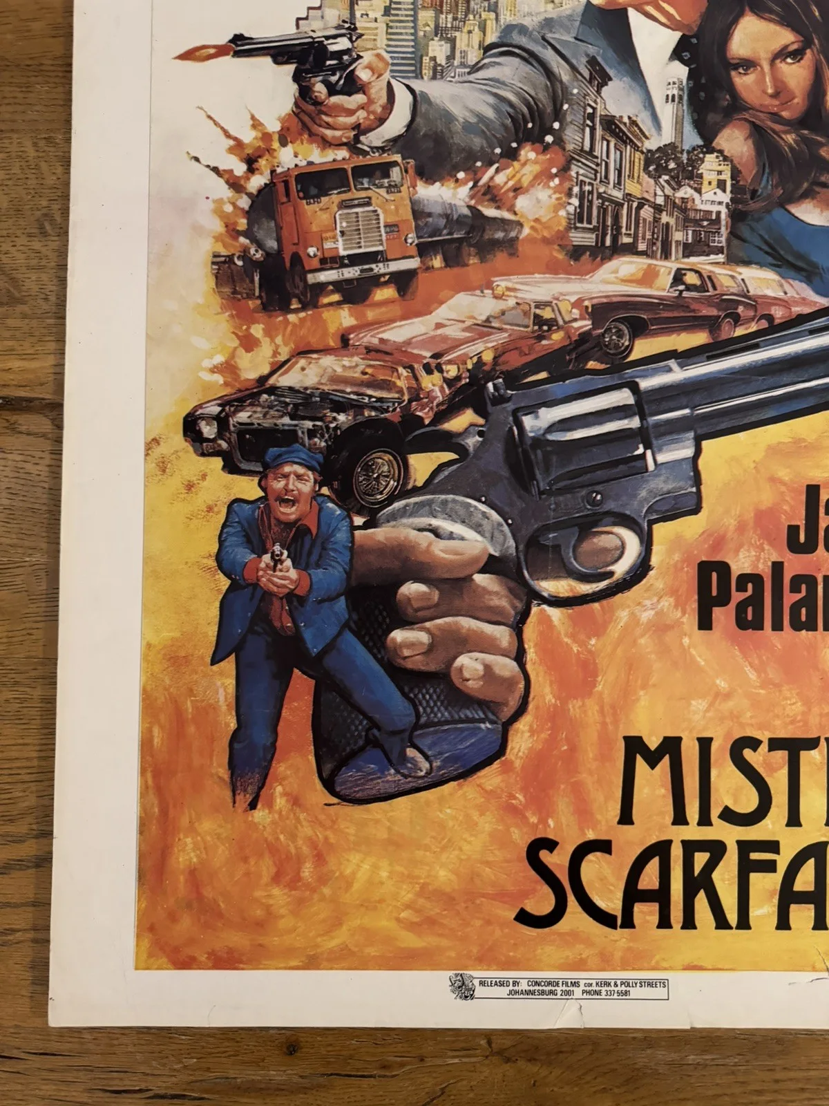 Mister Scarface Original South African movie poster Johannesburg Rare, изображение 5