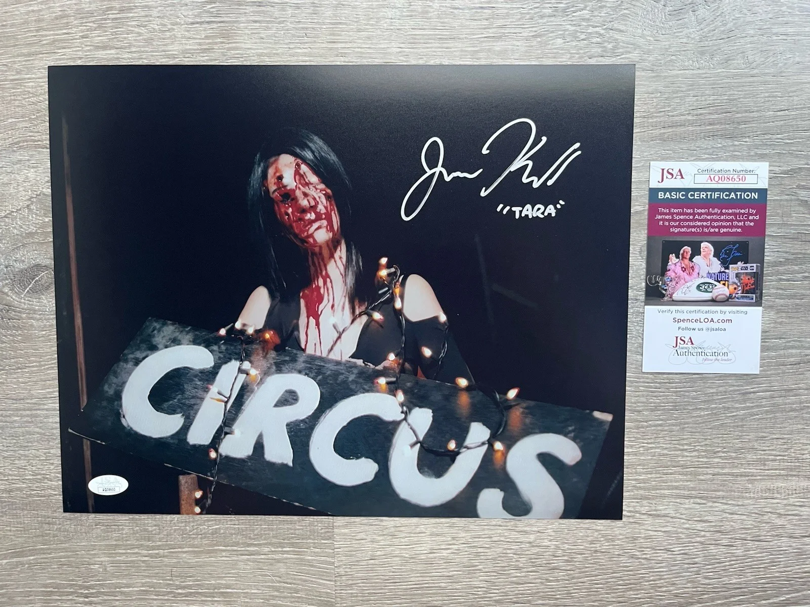 Jenna Kanell — Jenna Kanell Signed Terrifier 11x14 Photo JSA COA Tara Art The Clown Horror Auto