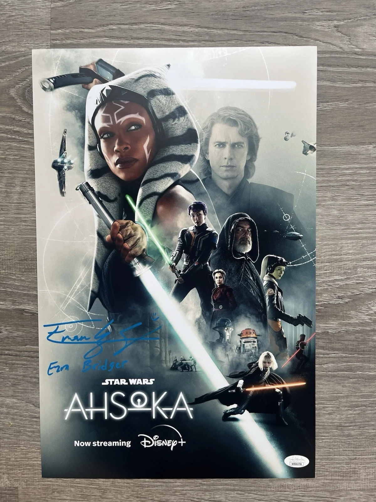 Eman Esfandi — Eman Esfandi Signed AHSOKA 11x17 Photo JSA COA Ezra Bridger Star Wars, image 2