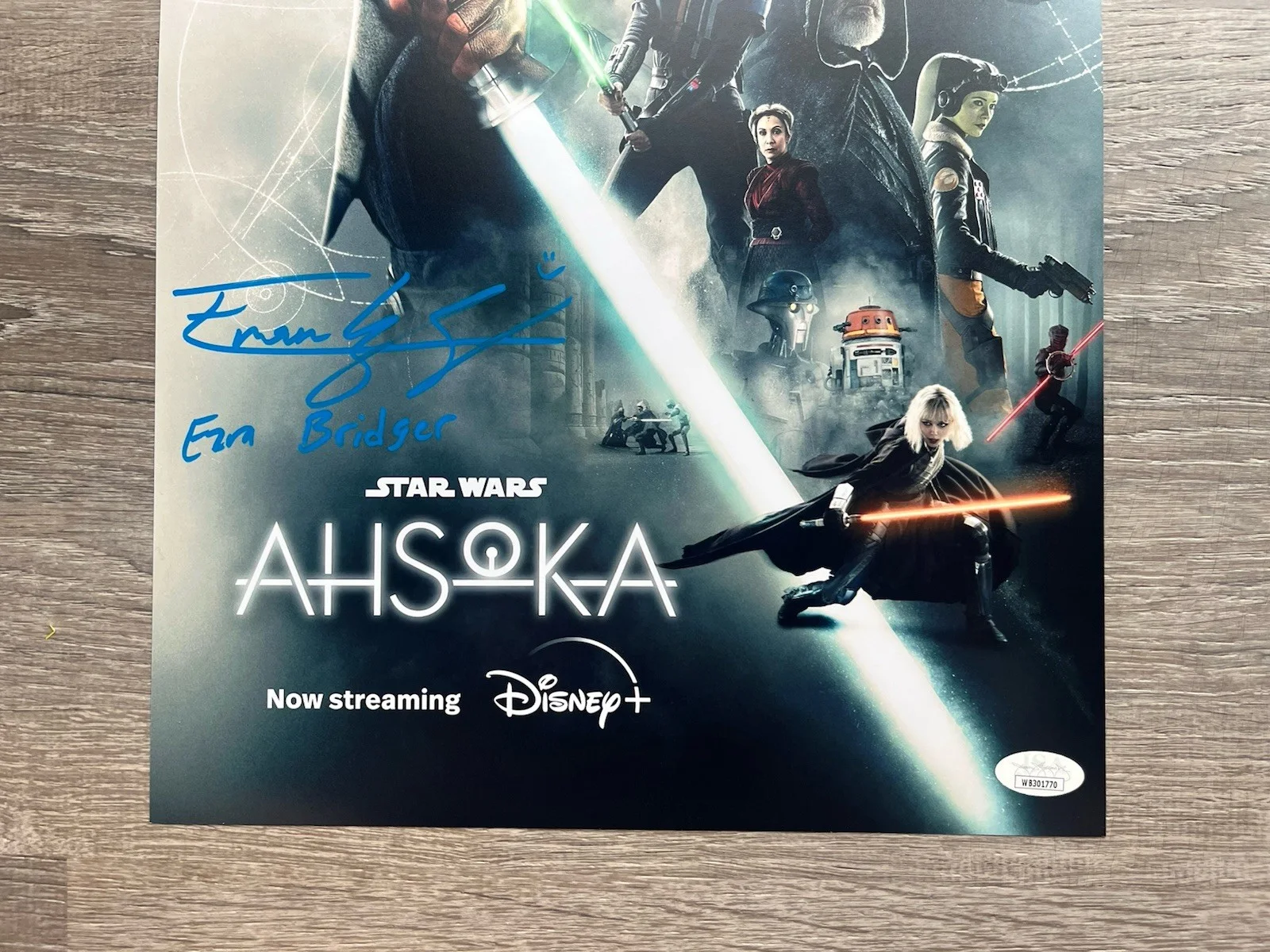 Eman Esfandi — Eman Esfandi Signed AHSOKA 11x17 Photo JSA COA Ezra Bridger Star Wars, image 3