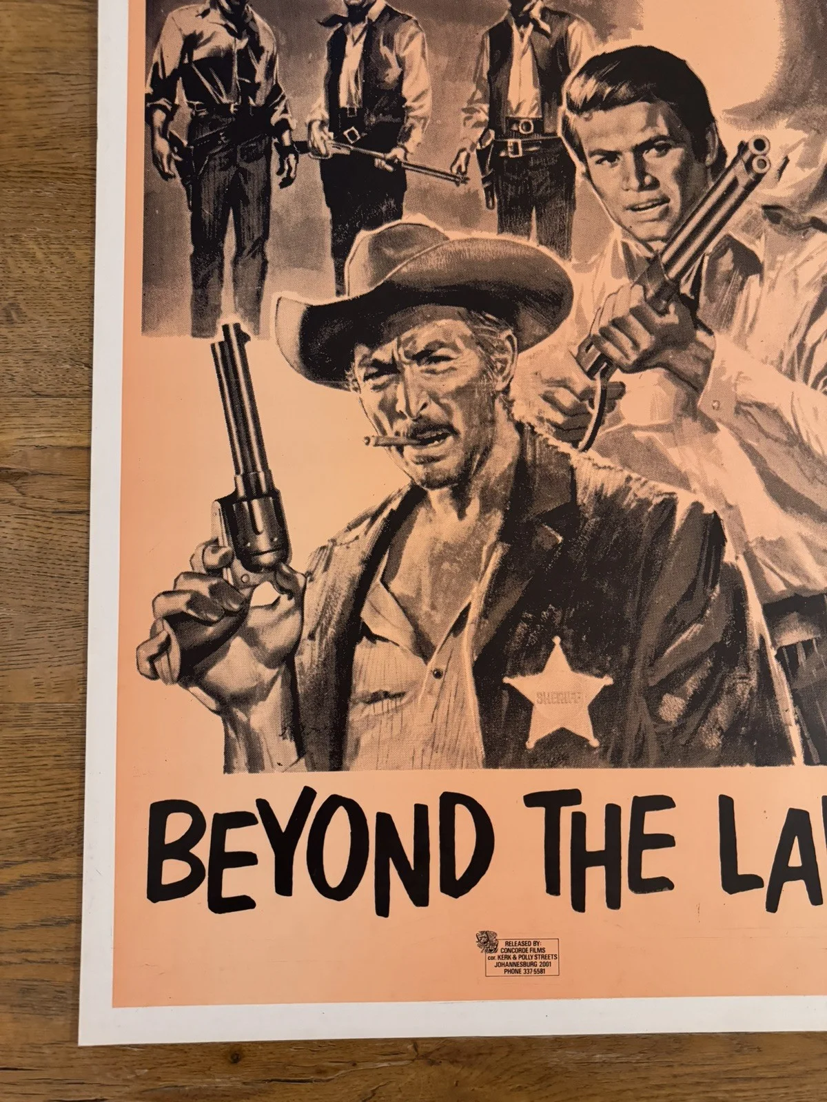 Beyond The Law Original South African movie poster Johannesburg Rare, изображение 2
