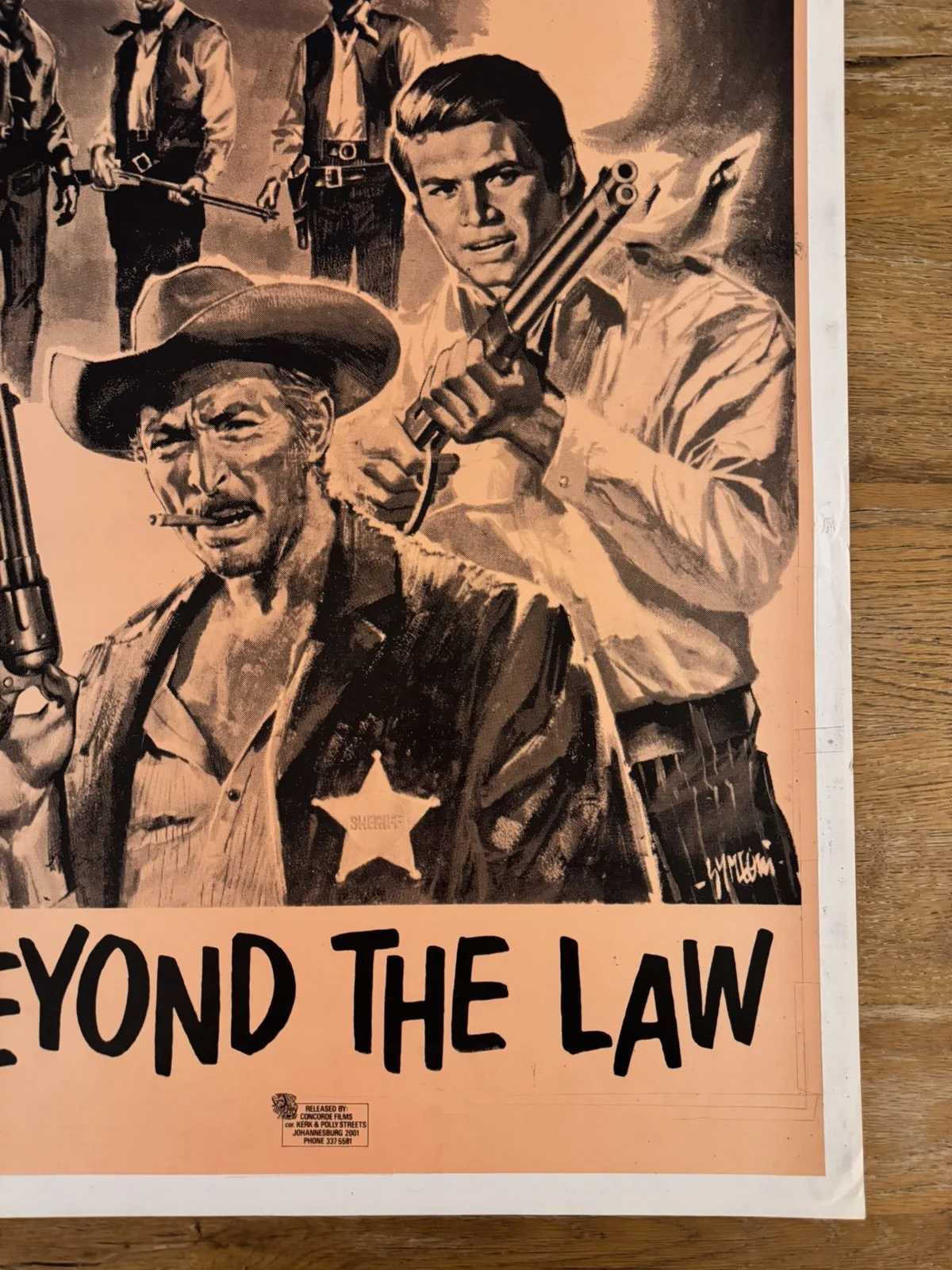 Beyond The Law Original South African movie poster Johannesburg Rare, изображение 5