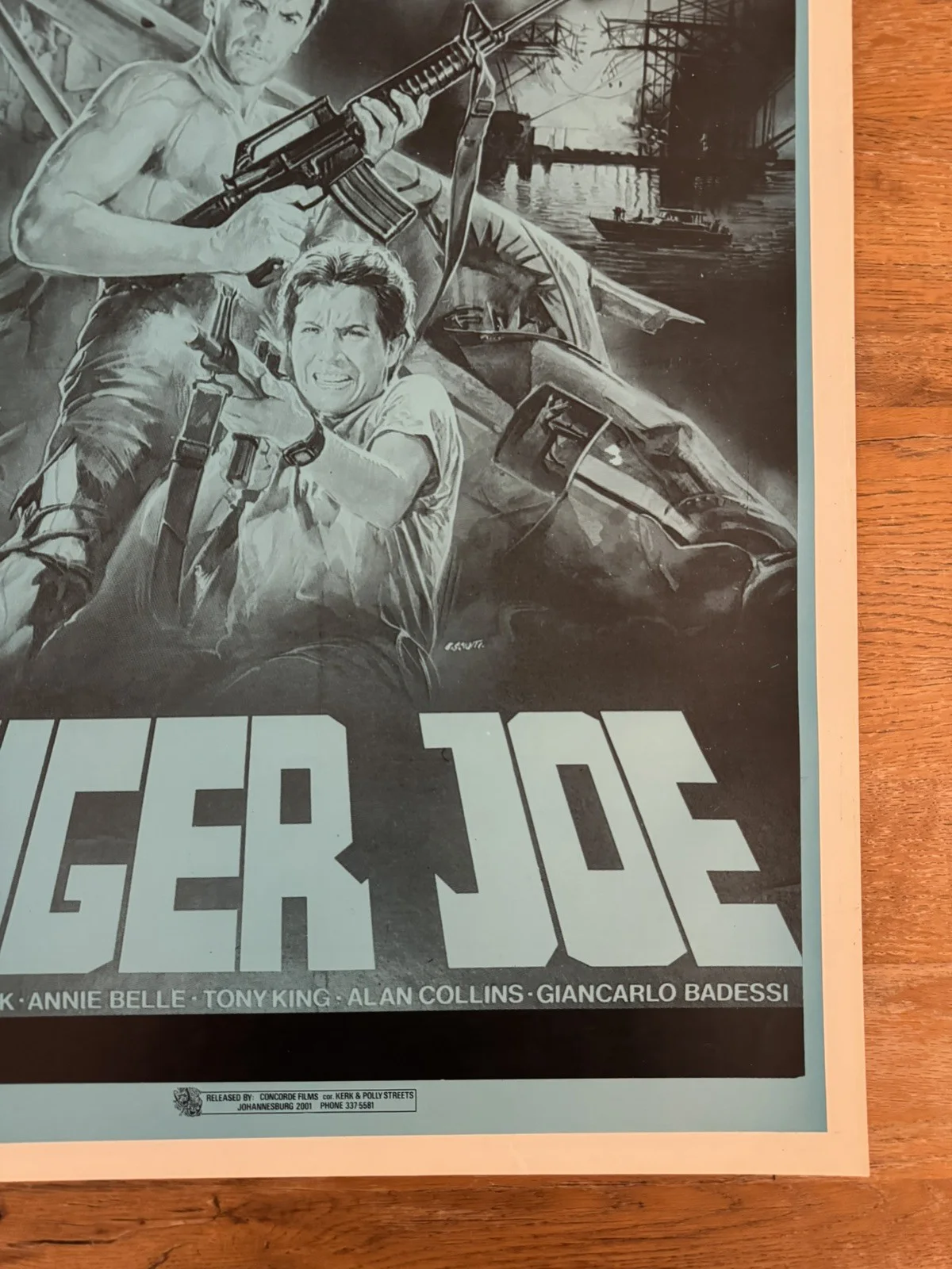 Tiger Joe Original South African movie poster Johannesburg Rare, изображение 3