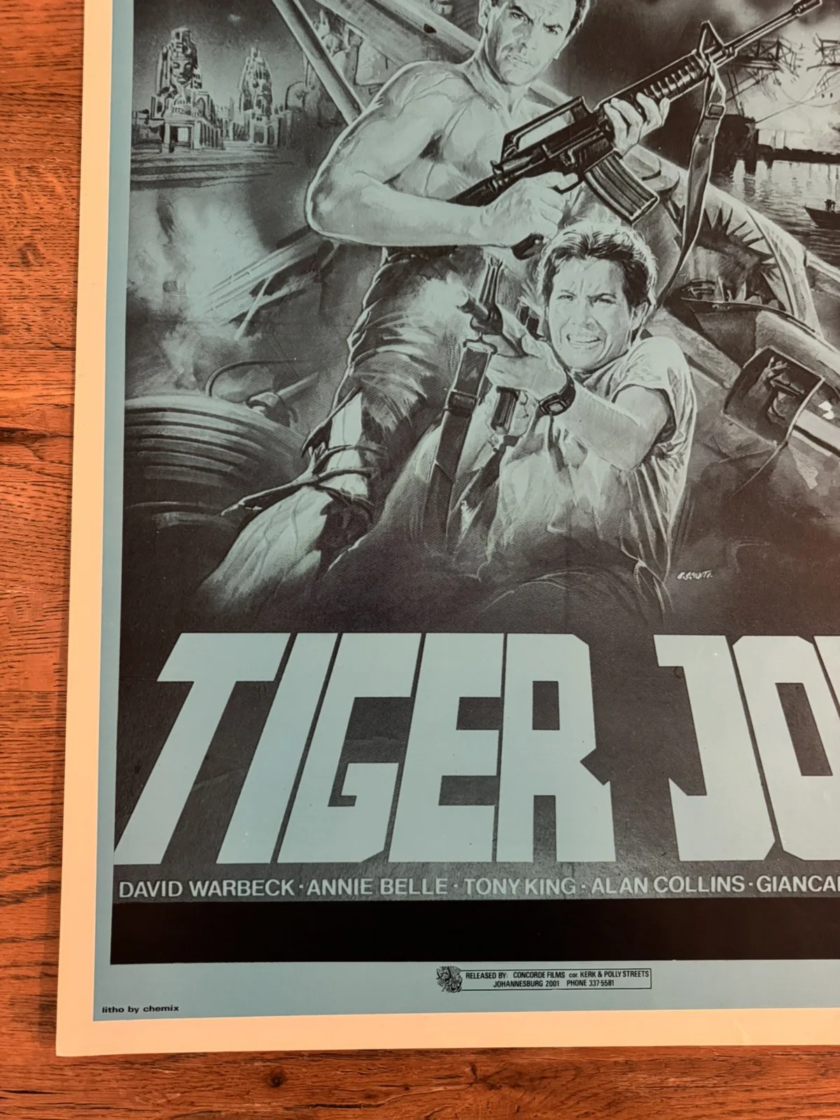 Tiger Joe Original South African movie poster Johannesburg Rare, изображение 5