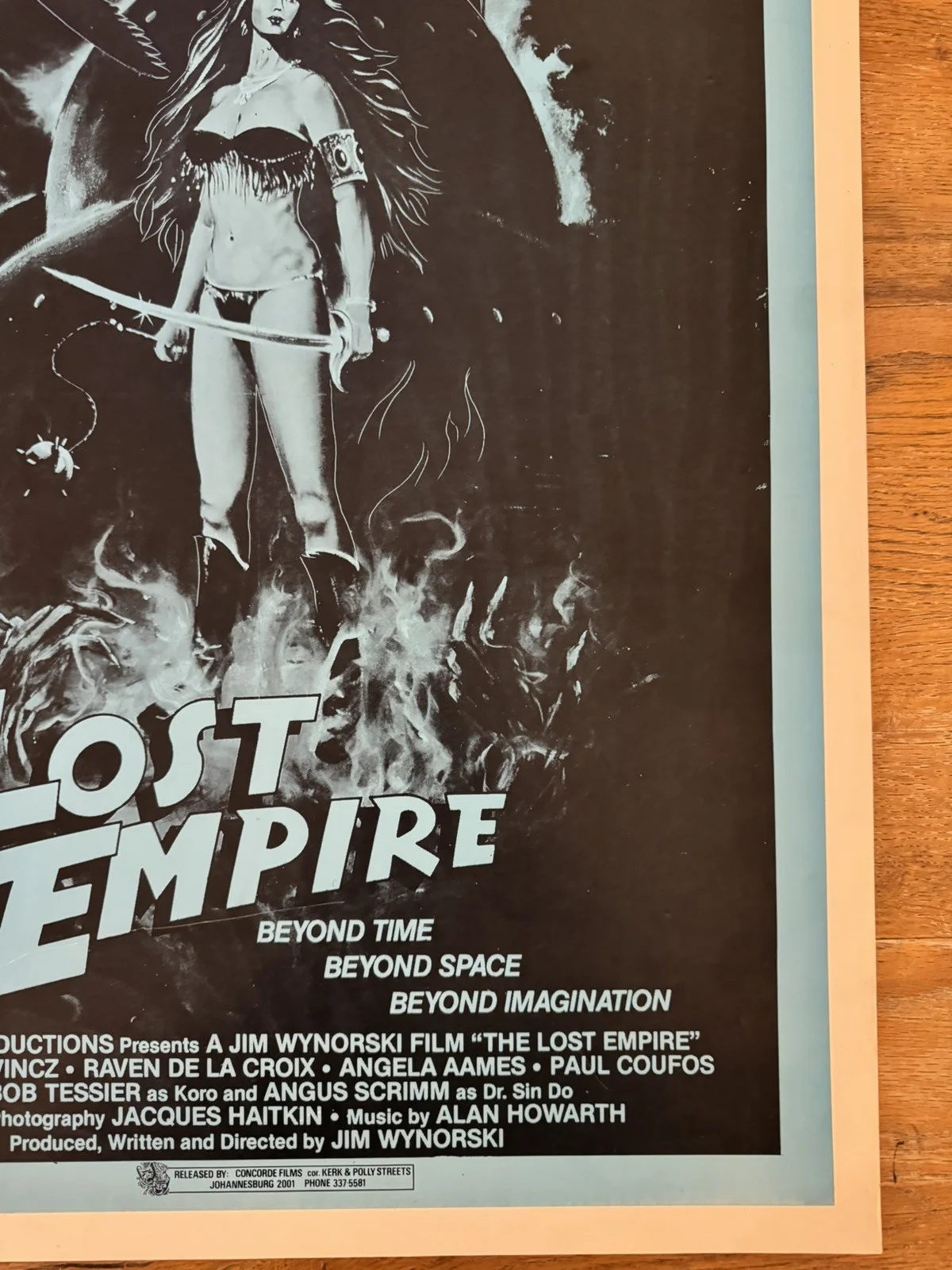 The Lost Empire Original South African movie poster Johannesburg Rare, изображение 3