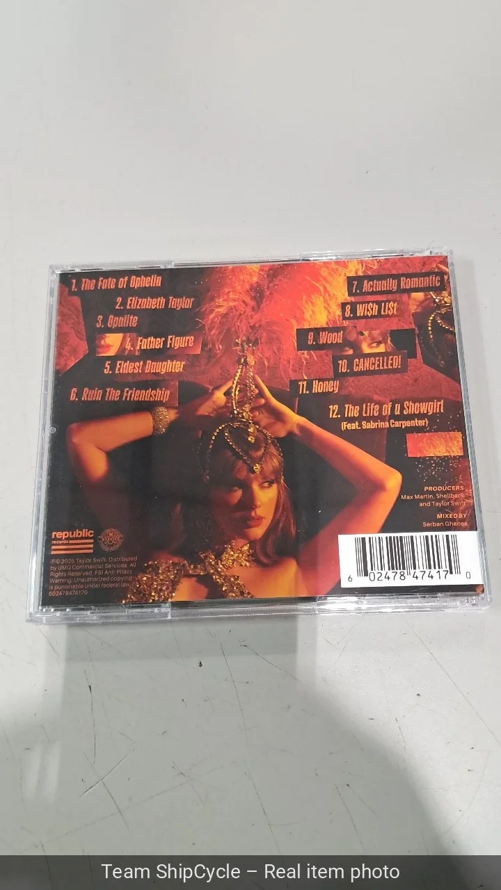 Taylor Swift The Life of a Showgirl CD HAND SIGNED PHOTO FULL SET FAST G2U, изображение 5