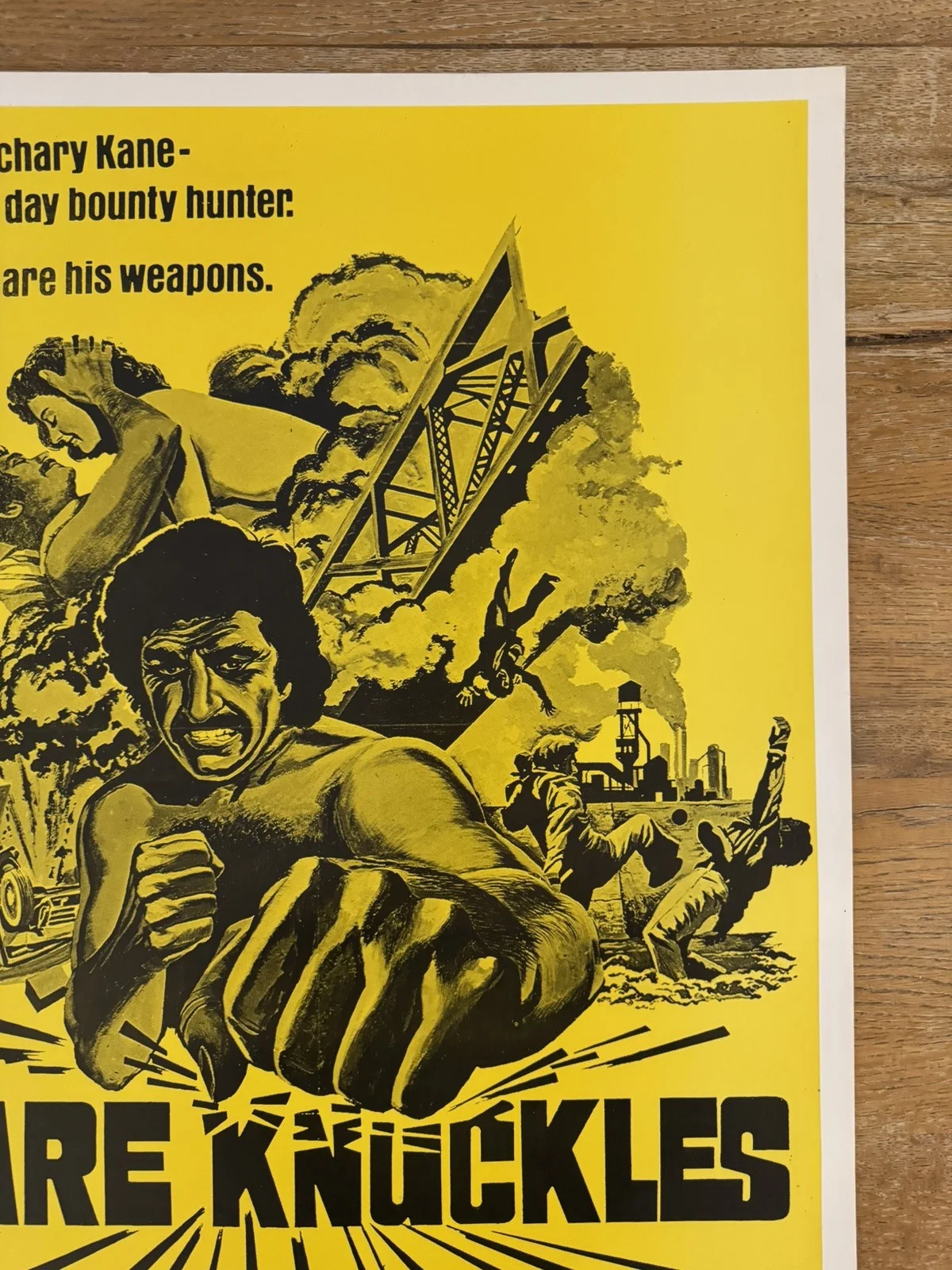 Bare Knuckles Original South African movie poster Johannesburg Rare, изображение 4