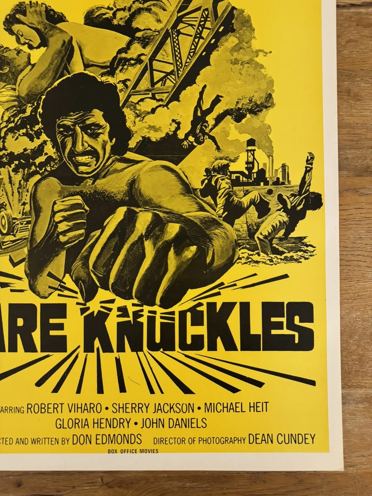 Bare Knuckles Original South African movie poster Johannesburg Rare, изображение 5