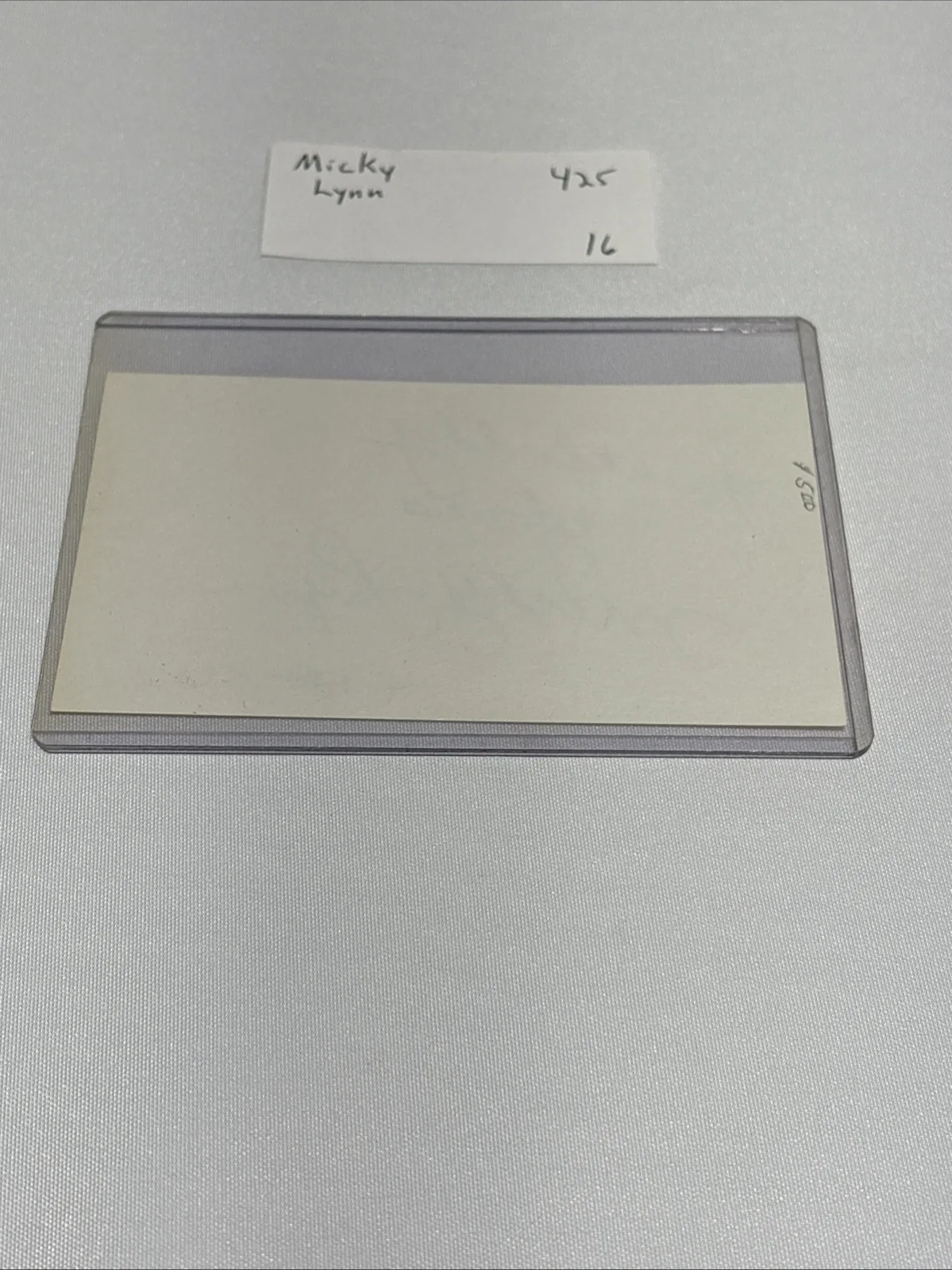 Micky Lynn — Rare Micky Lynn Adult Film Star Signed Auto 3x5 Index Card From 1996, изображение 2