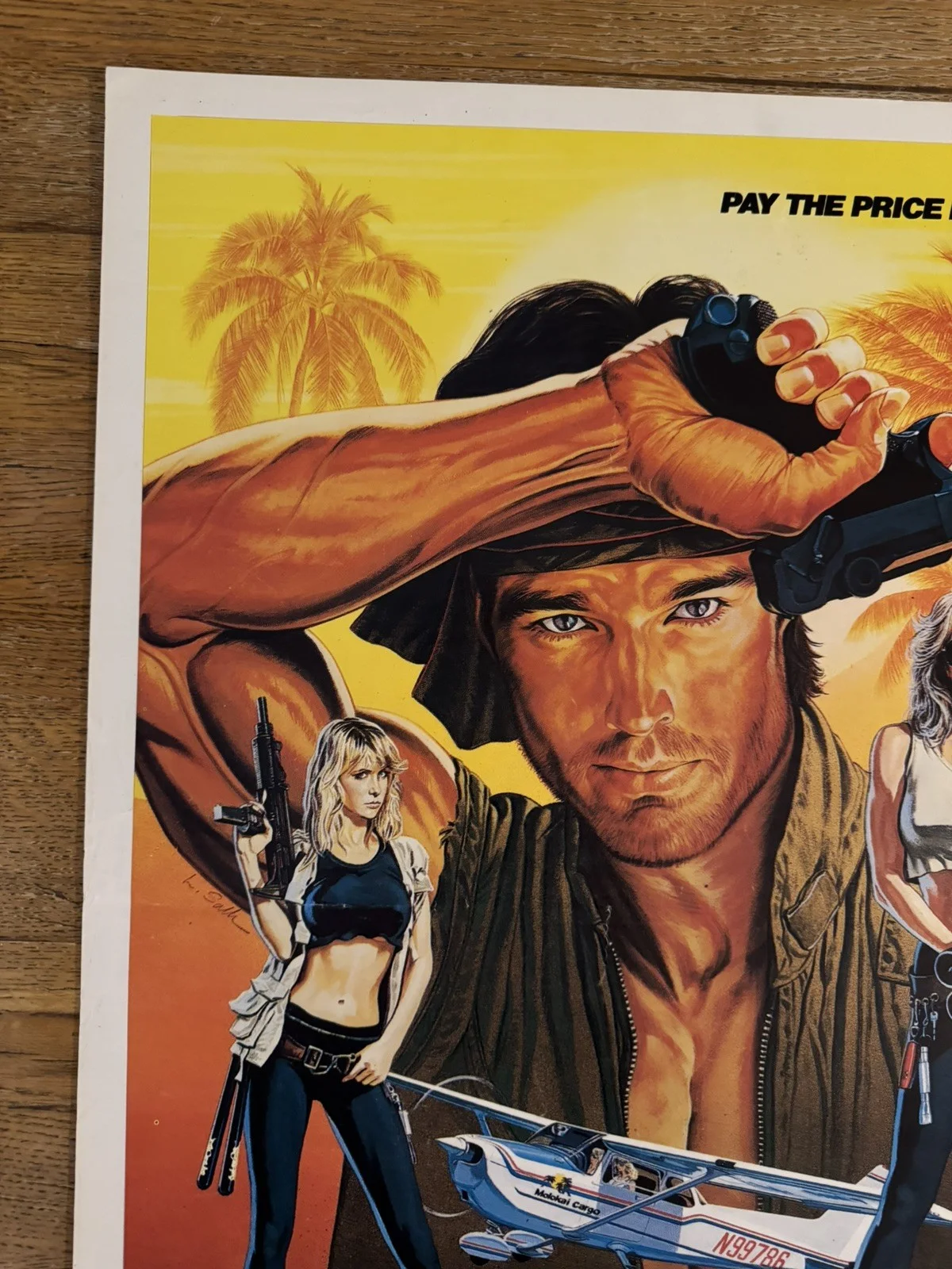 Hard Ticket To Hawaii Original South African movie poster Johannesburg Rare, изображение 3