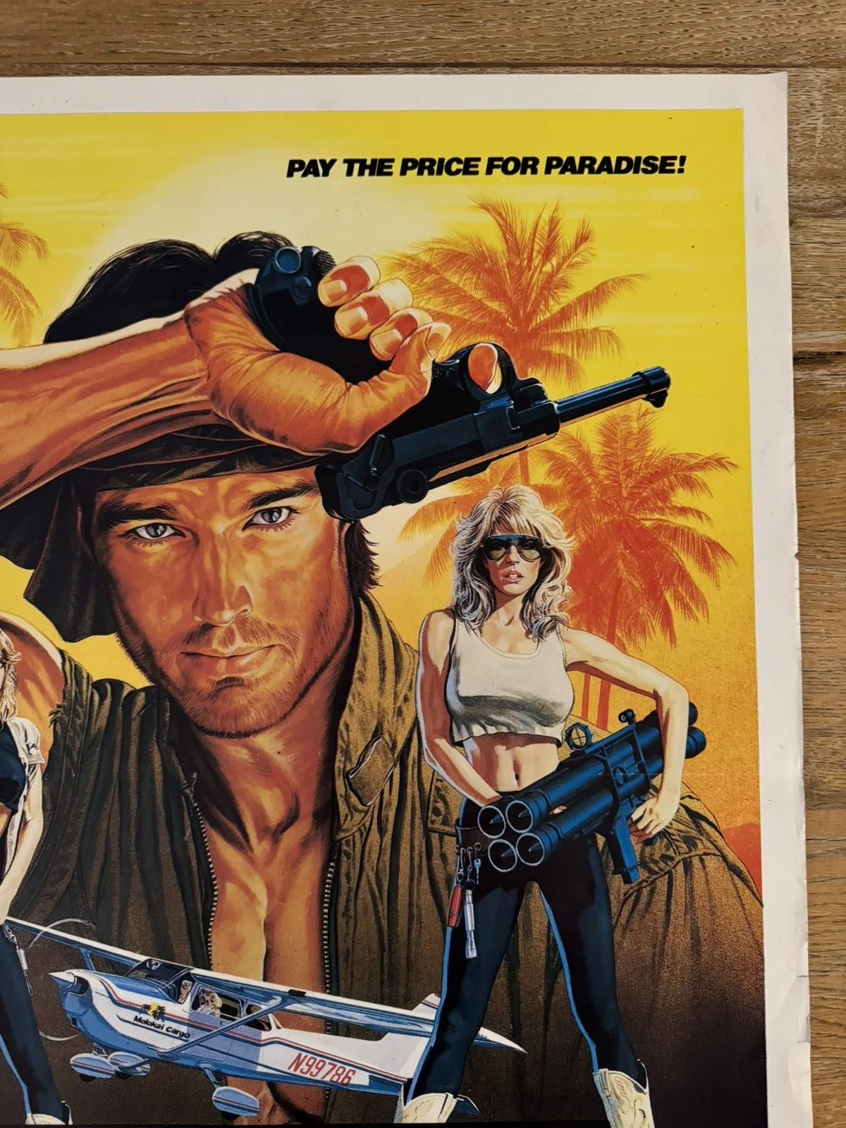 Hard Ticket To Hawaii Original South African movie poster Johannesburg Rare, изображение 4