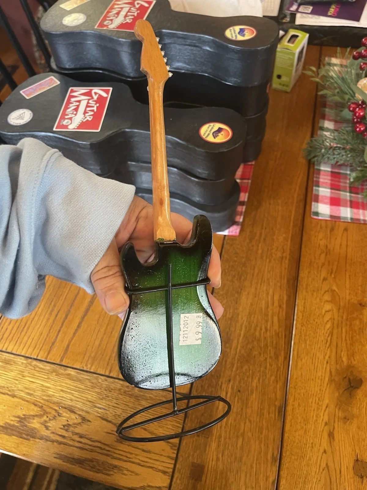 Green Electric Guitar W/Stand Says Orlando, FL From Gift shop, image 5