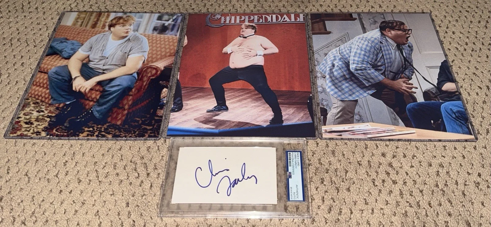 Chris Farley — CHRIS FARLEY SIGNED 3X5 INDEX CARD PSA DNA AUTOGRAPH TOMMY BOY SNL AUTO 3 8X10, image 2