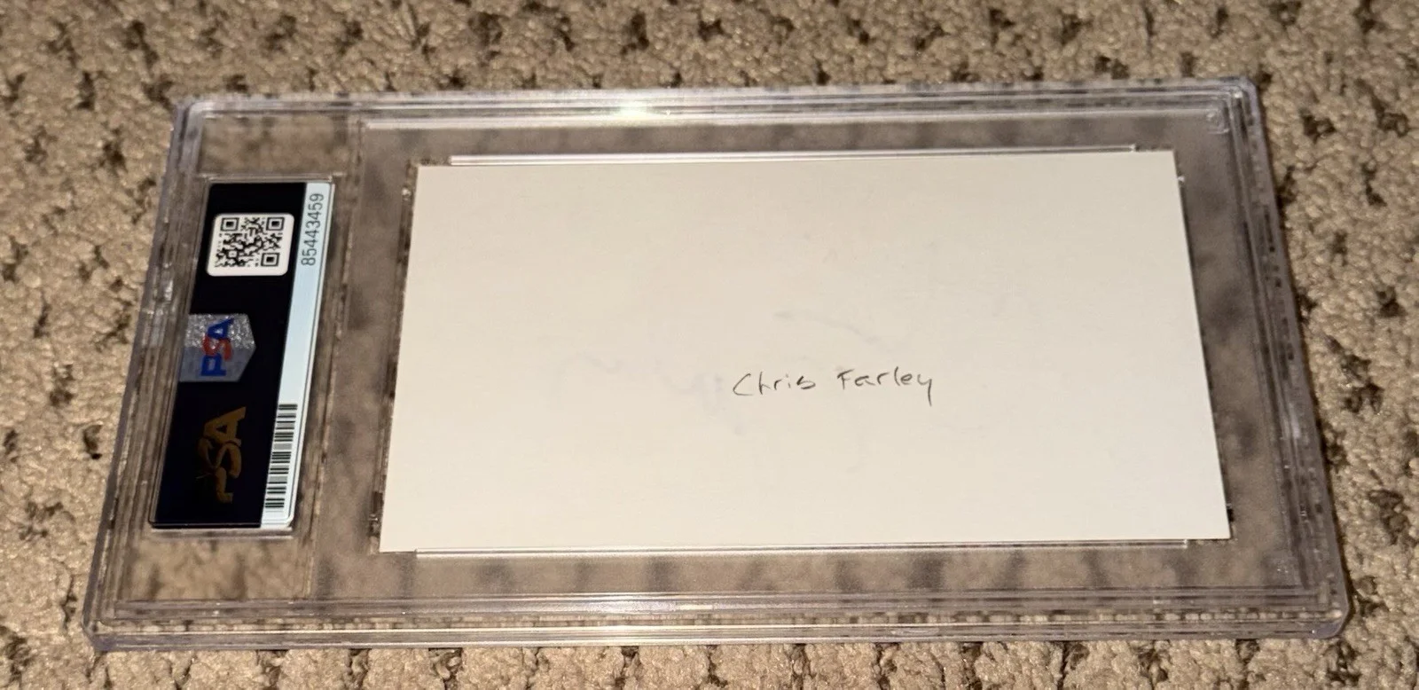 Chris Farley — CHRIS FARLEY SIGNED 3X5 INDEX CARD PSA DNA AUTOGRAPH TOMMY BOY SNL AUTO 3 8X10, image 5