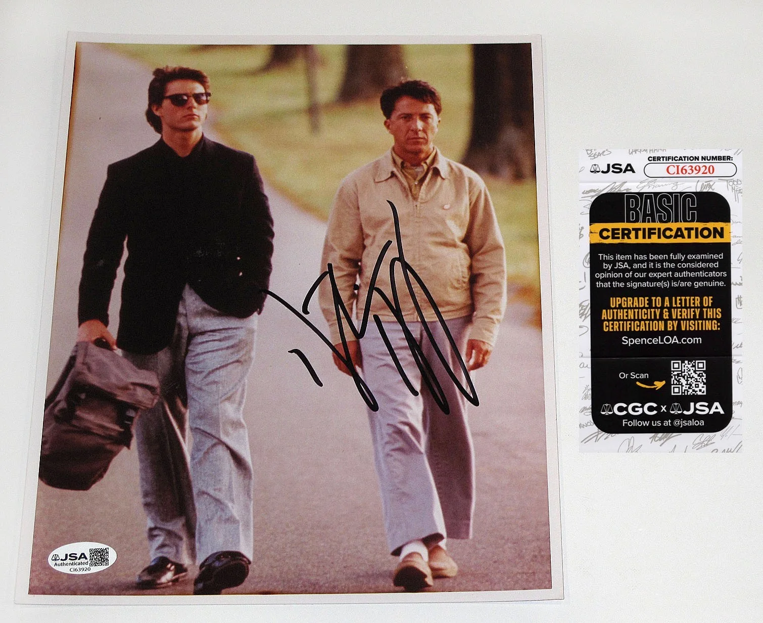 Dustin Hoffman — Dustin Hoffman signed "RAIN MAN" 8x10 Photo EXACT PROOF c Tom Cruise JSA COA, image 5