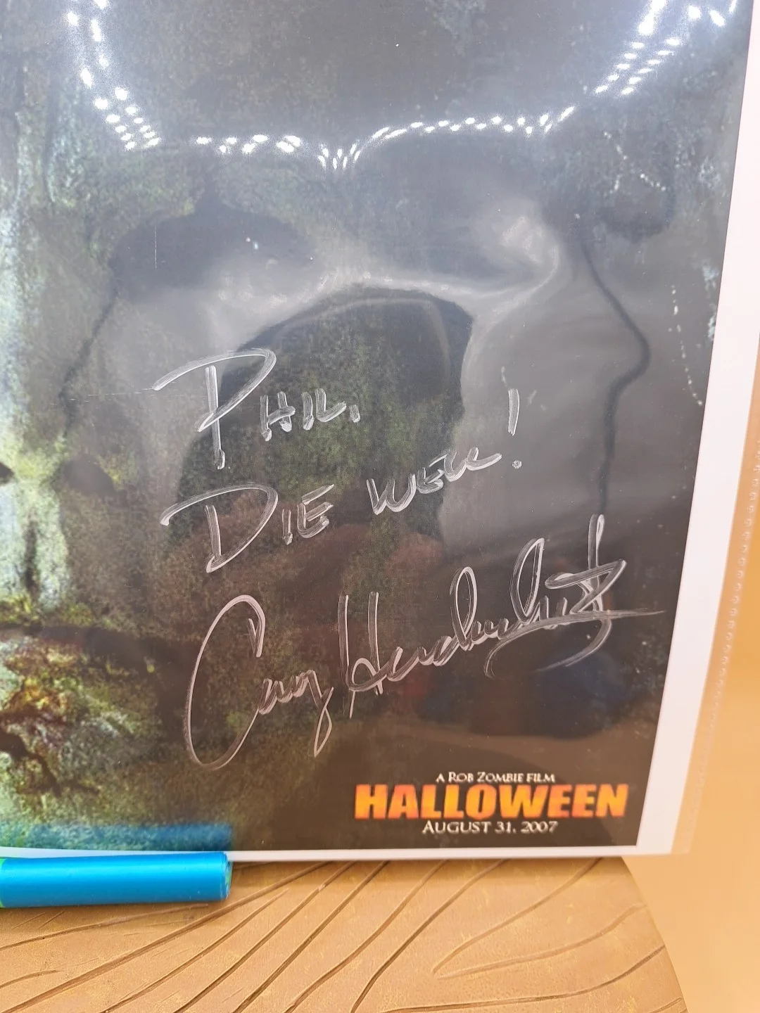 CASEY HENDERSHOT — Casey Hendershot signed 8x10 Photo Michael Myers Rob Zombie's Halloween *Phil 2, изображение 2