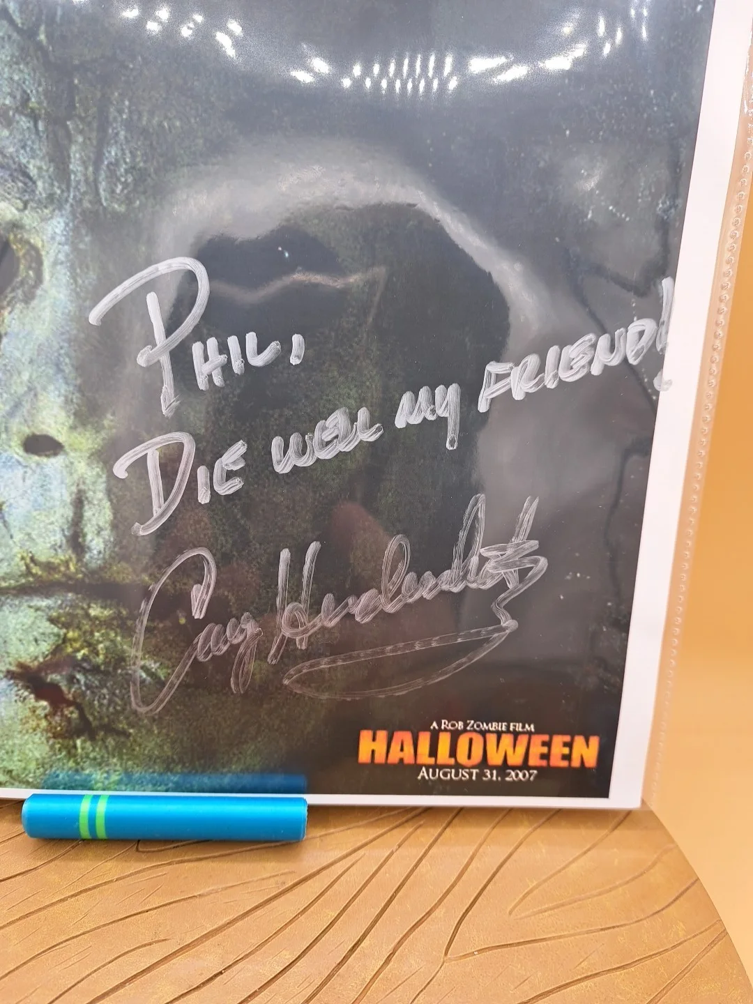 CASEY HENDERSHOT — Casey Hendershot signed 8x10 Photo Michael Myers Rob Zombie's Halloween *To Phil, изображение 2