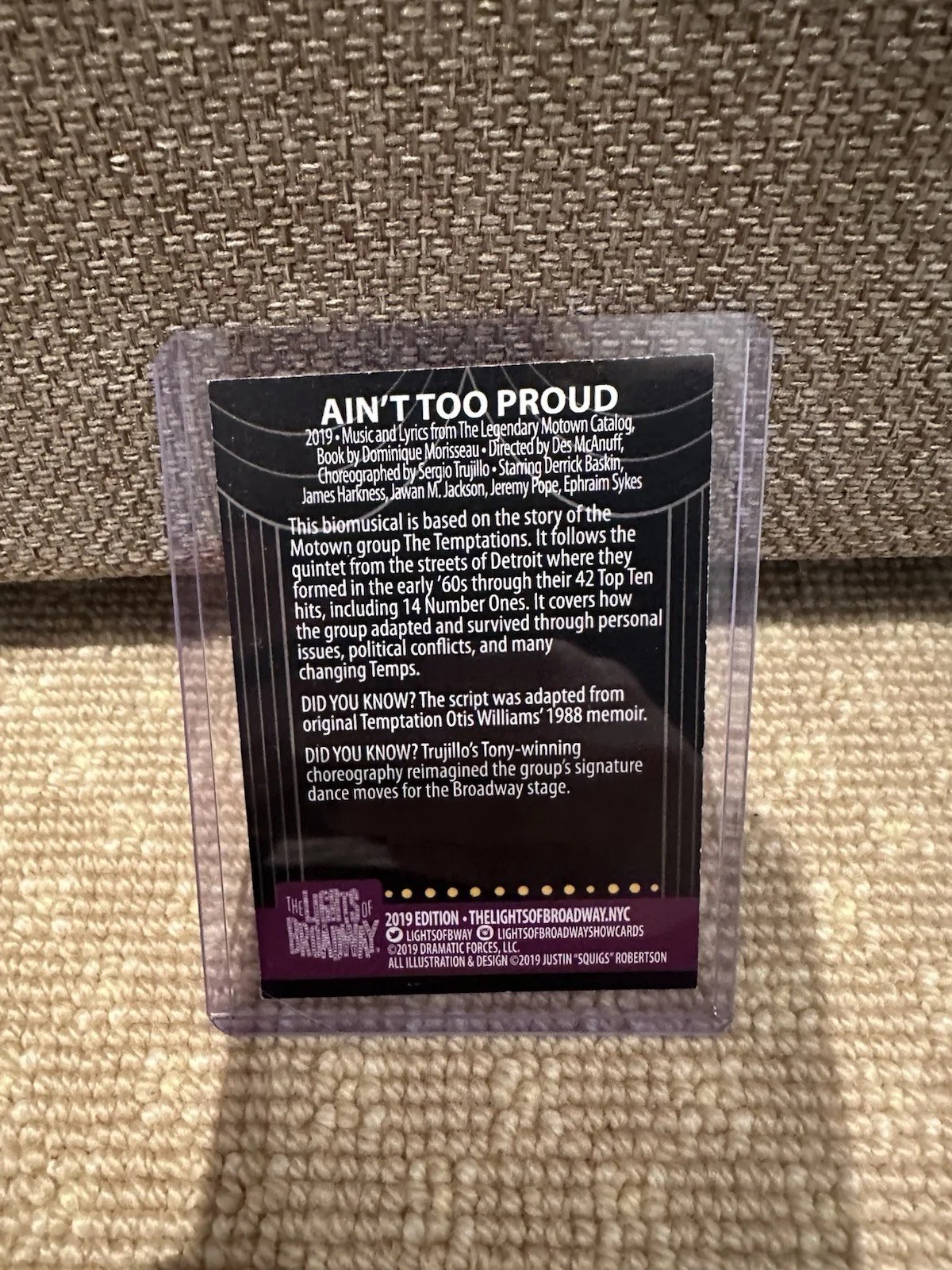 Ain’t Too Proud Signed Lights Of Broadway Card, image 2
