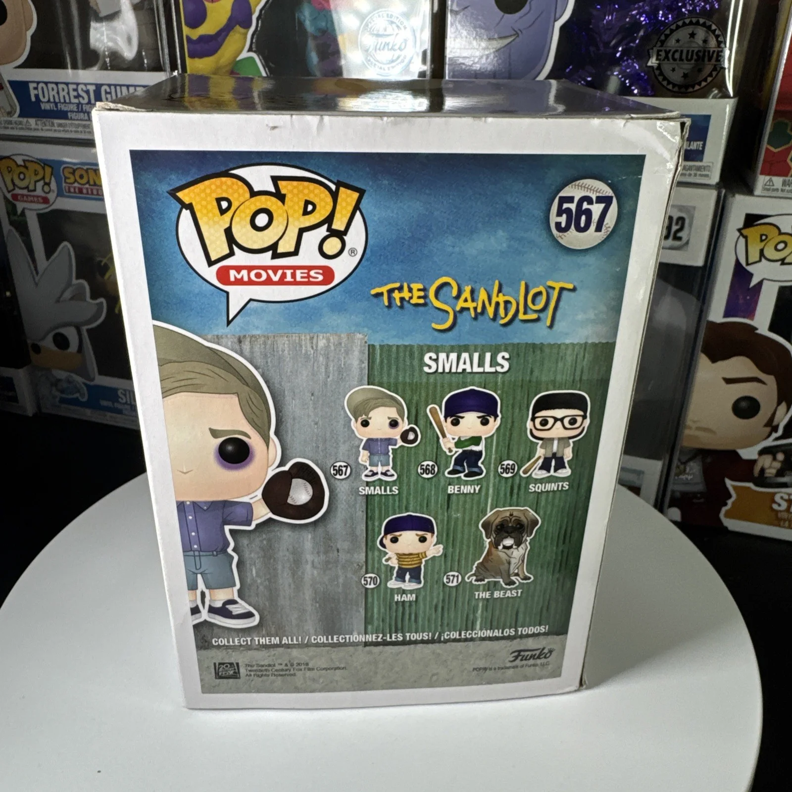 Tom Guiry — Tom Guiry Signed “Smalls” Funko Pop #567 The Sandlot MAB HOLO ONLY DMG BOX LOOK, изображение 3