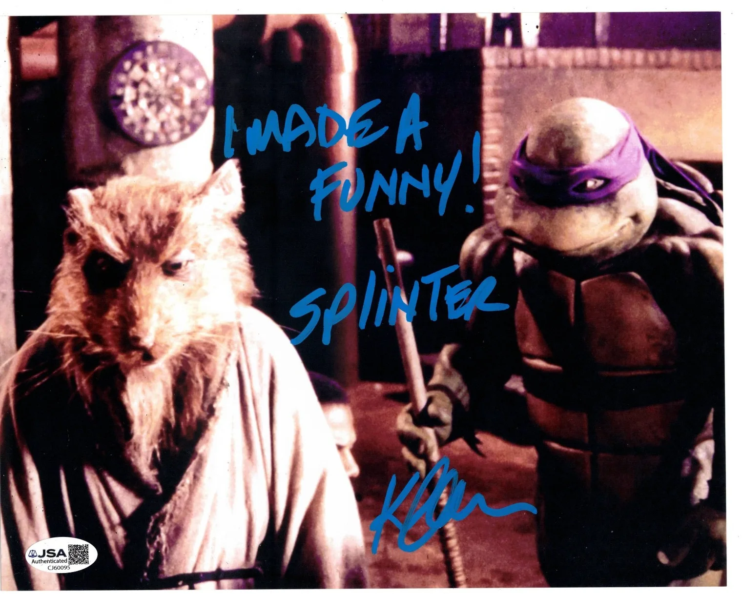 Kevin Clash Signed 8x10 Photo, Teenage Mutant Ninja Turtles, Splinter, JSA COA, image 2
