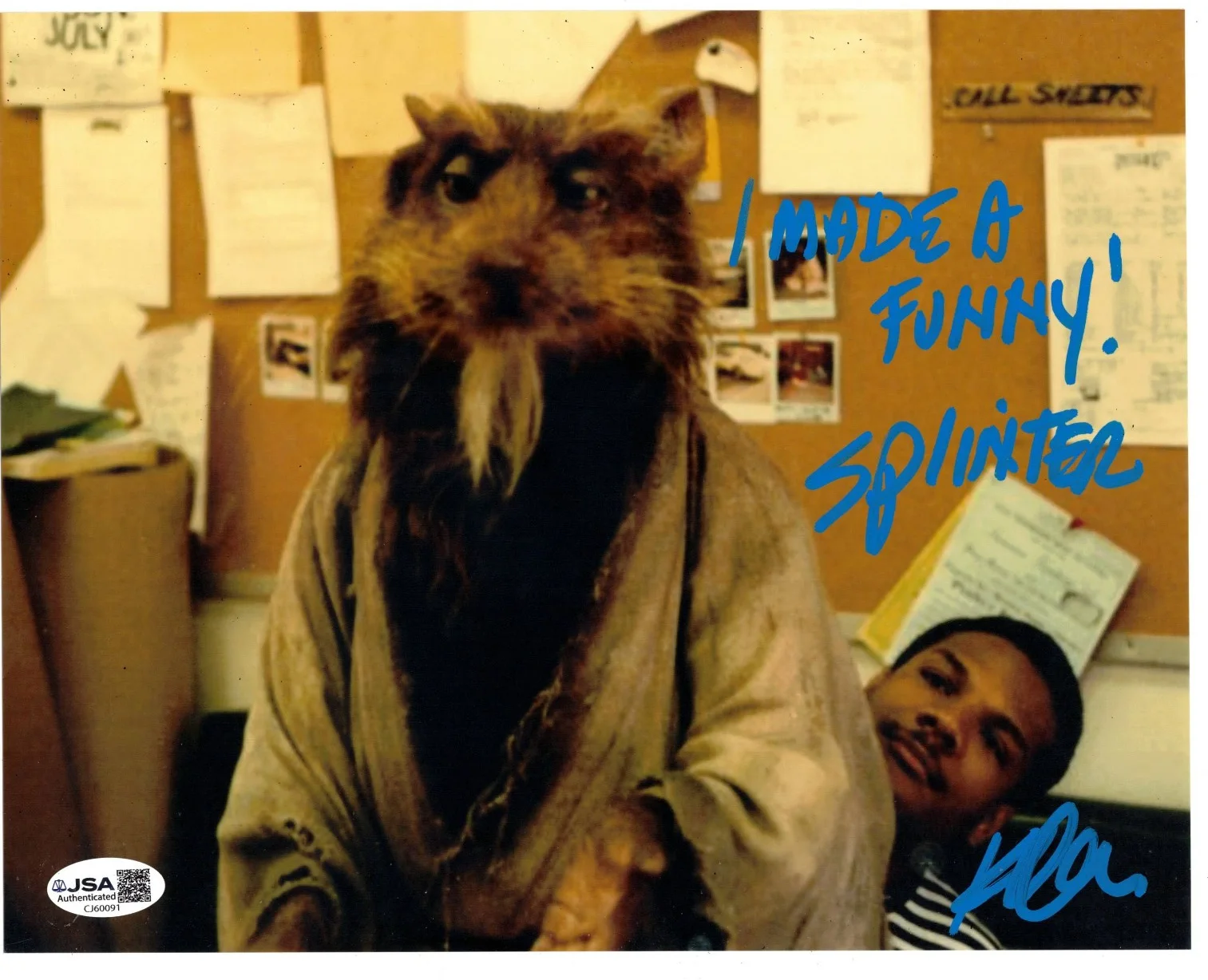 Kevin Clash Authentic Signed 8x10 Photo Autograph, TMNT 1990, Splinter, JSA COA, image 2