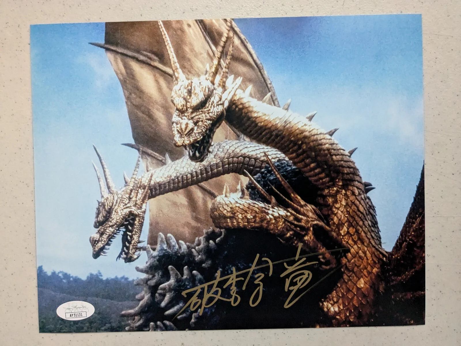 Hariken Ryu — Hariken Hurricane Ryu Signed GODZILLA 8x10 Photo Suit Actor JSA COA F