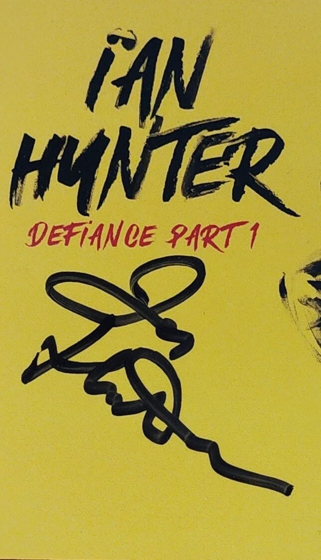 Ian Hunter Mott the Hoople autographed signed Defiance Pt 1 insert card with CD, image 2