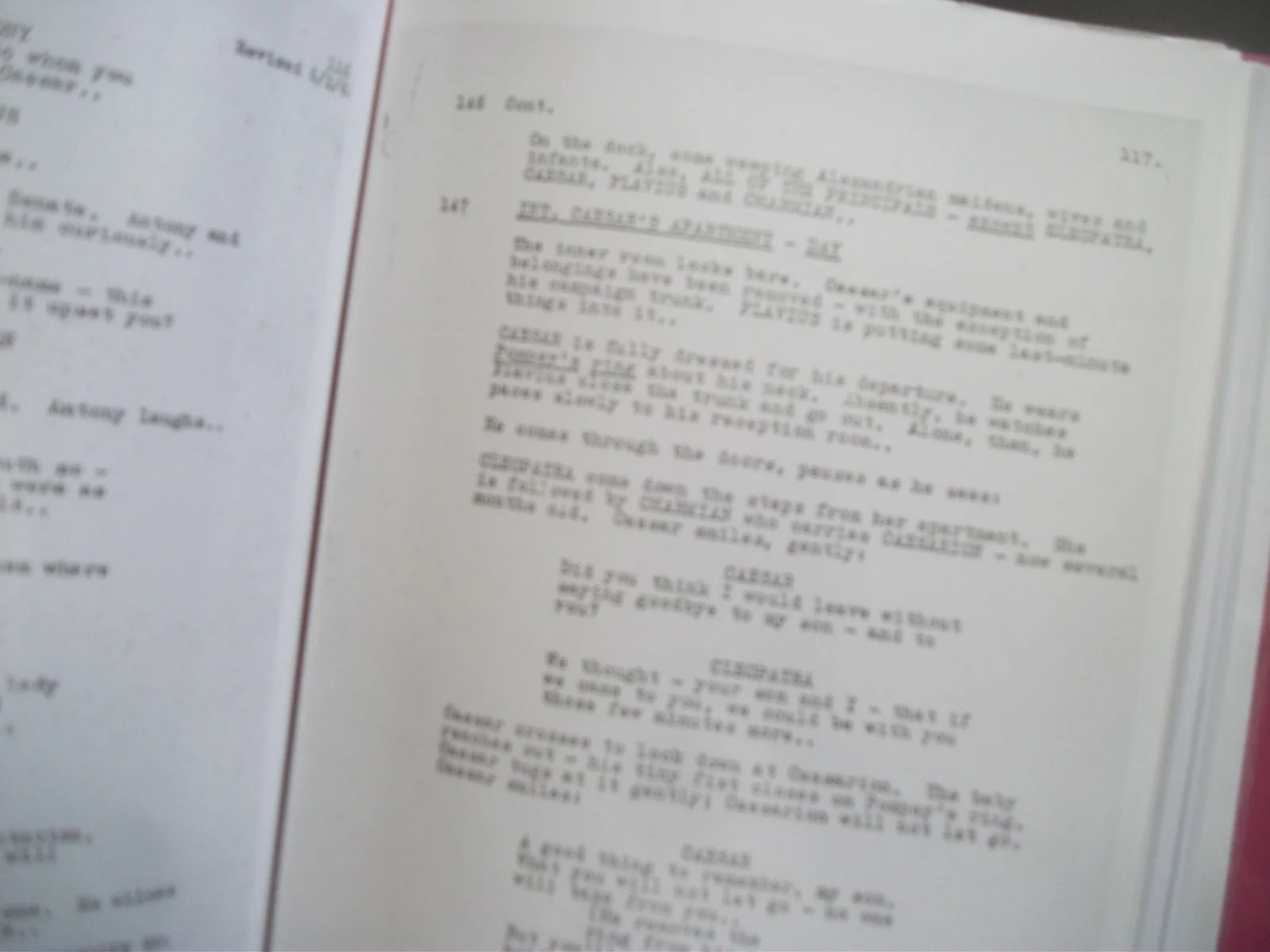 ELIZABETH TAYLOR CLEOPATRA SHOOTING SCRIPT COPY SEPT 18 1961, image 4