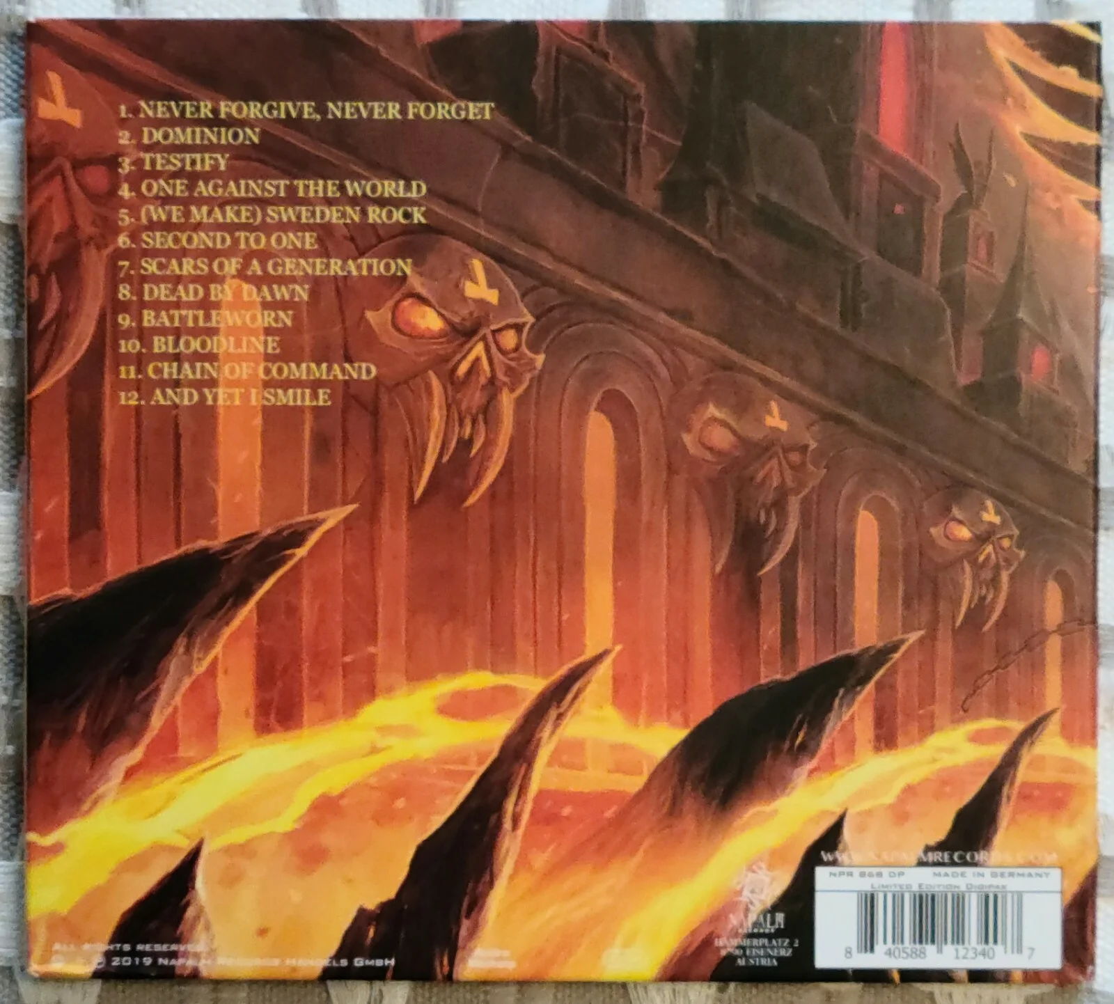 Hammer Fall band Signed Autographed DOMINION CD booklet Larsson Norgren Cans mor, image 2