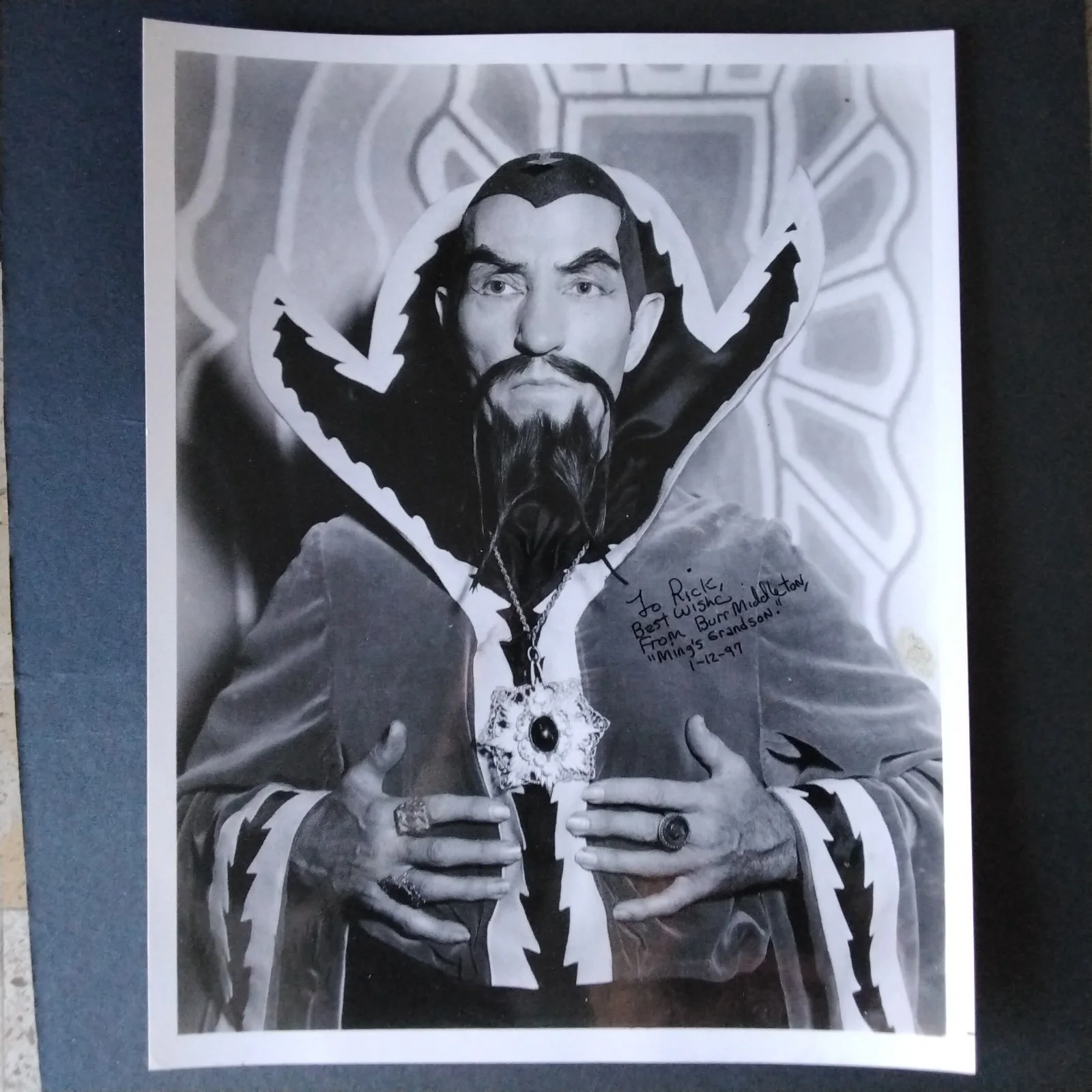 Burr Middleton SIGNED 1999 Photo Movie TV Actor Ming's Grandson Flash Gordon, изображение 2
