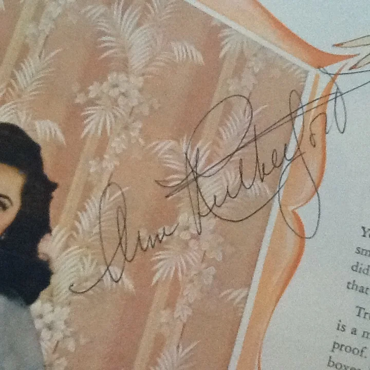 Ann Rutherford SIGNED 1945 Wallpaper Ad 40s Actress GWTW MGM Andy Hardy, изображение 3