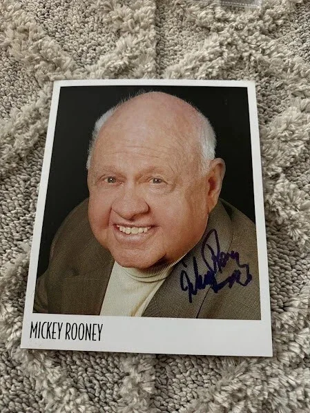 Mickey Rooney — Babes in Arms (Mickey Rooney) Signed Authentic Autograph Photo Size 8" x 10"