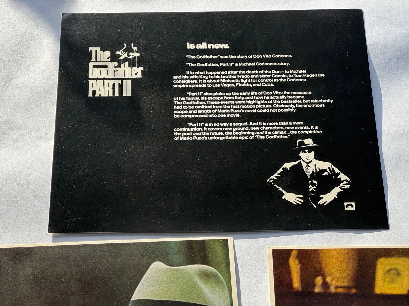 The Godfather Part II (1974) Robert De Niro Original Cinema Lobby Card set, изображение 2
