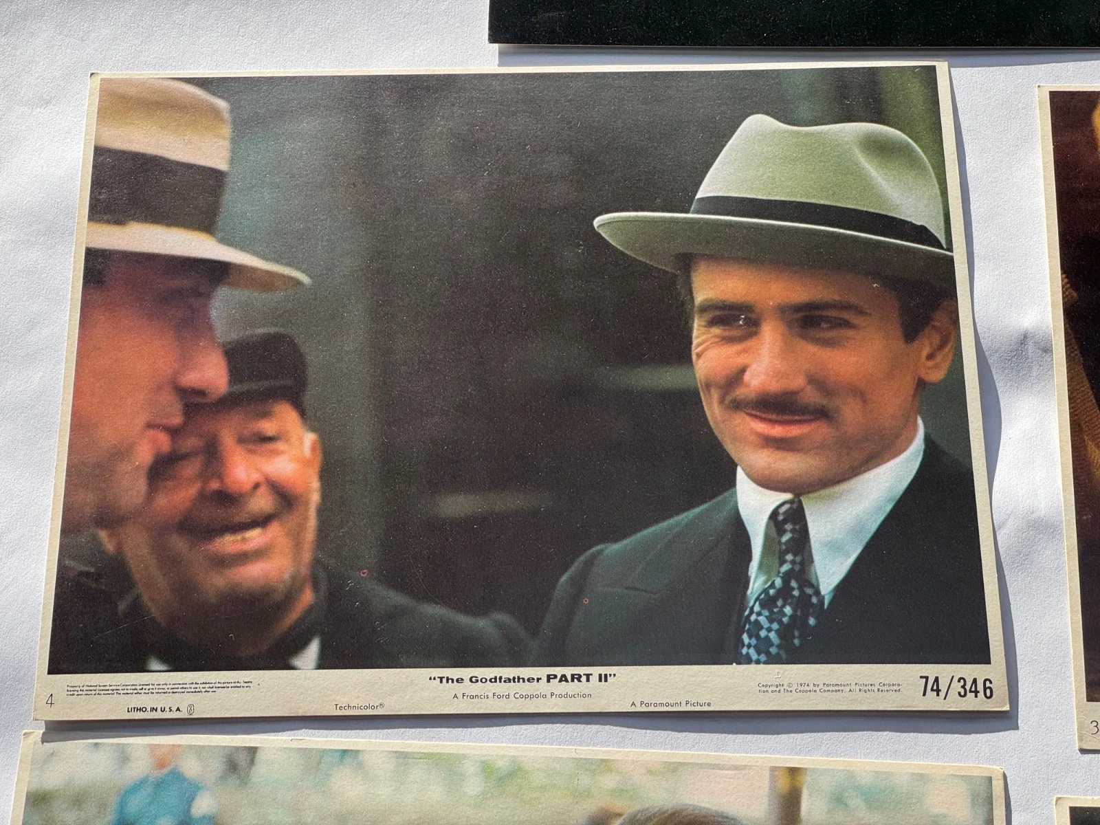 The Godfather Part II (1974) Robert De Niro Original Cinema Lobby Card set, изображение 3