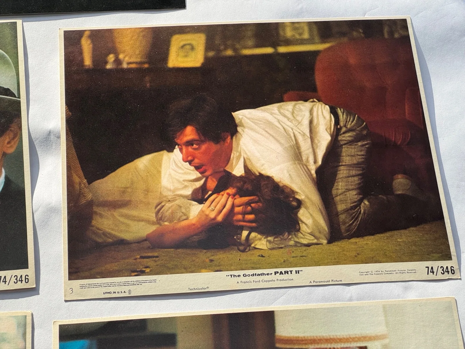 The Godfather Part II (1974) Robert De Niro Original Cinema Lobby Card set, изображение 4