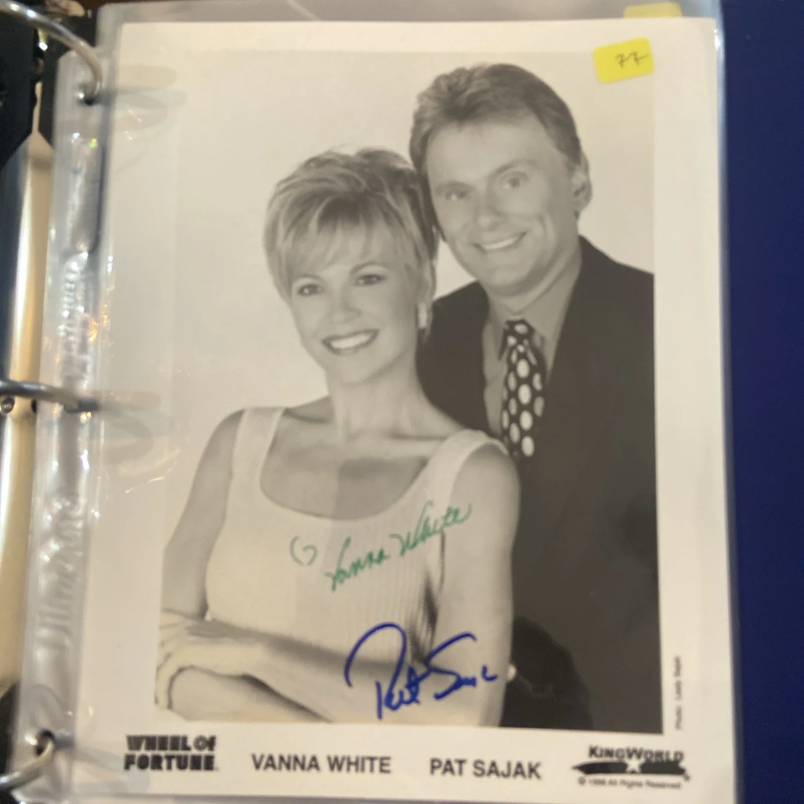vanna white pat sajak — Pat Sajak & Vanna White signed/autographed 8x10 Photo Wheel Of Fortune- nice ink