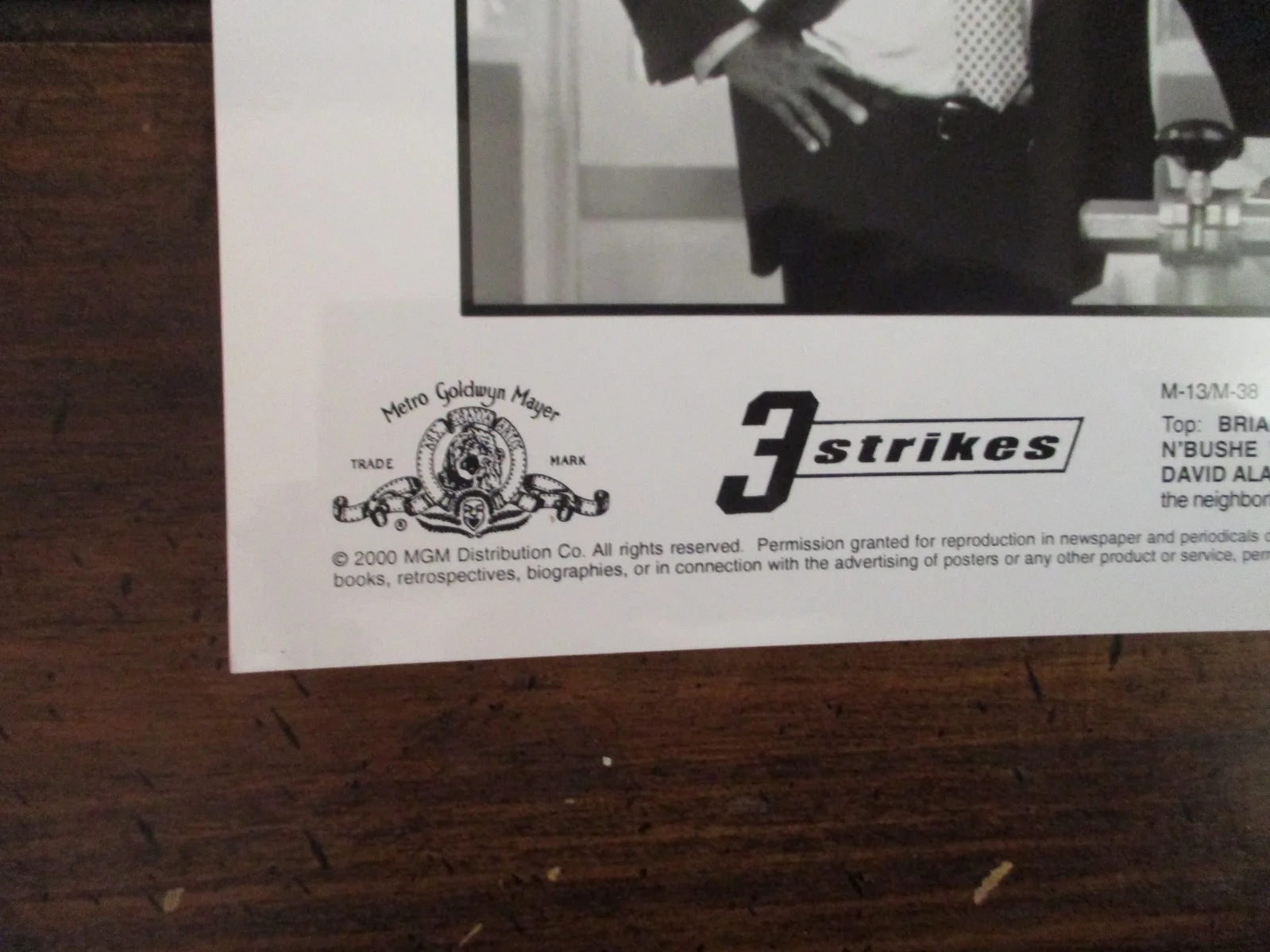 De'Aundre Bonds/N'Bushe Wright/Brian Hooks(3 STRIKES) 2000 8 x 10 B & W Photo, изображение 4