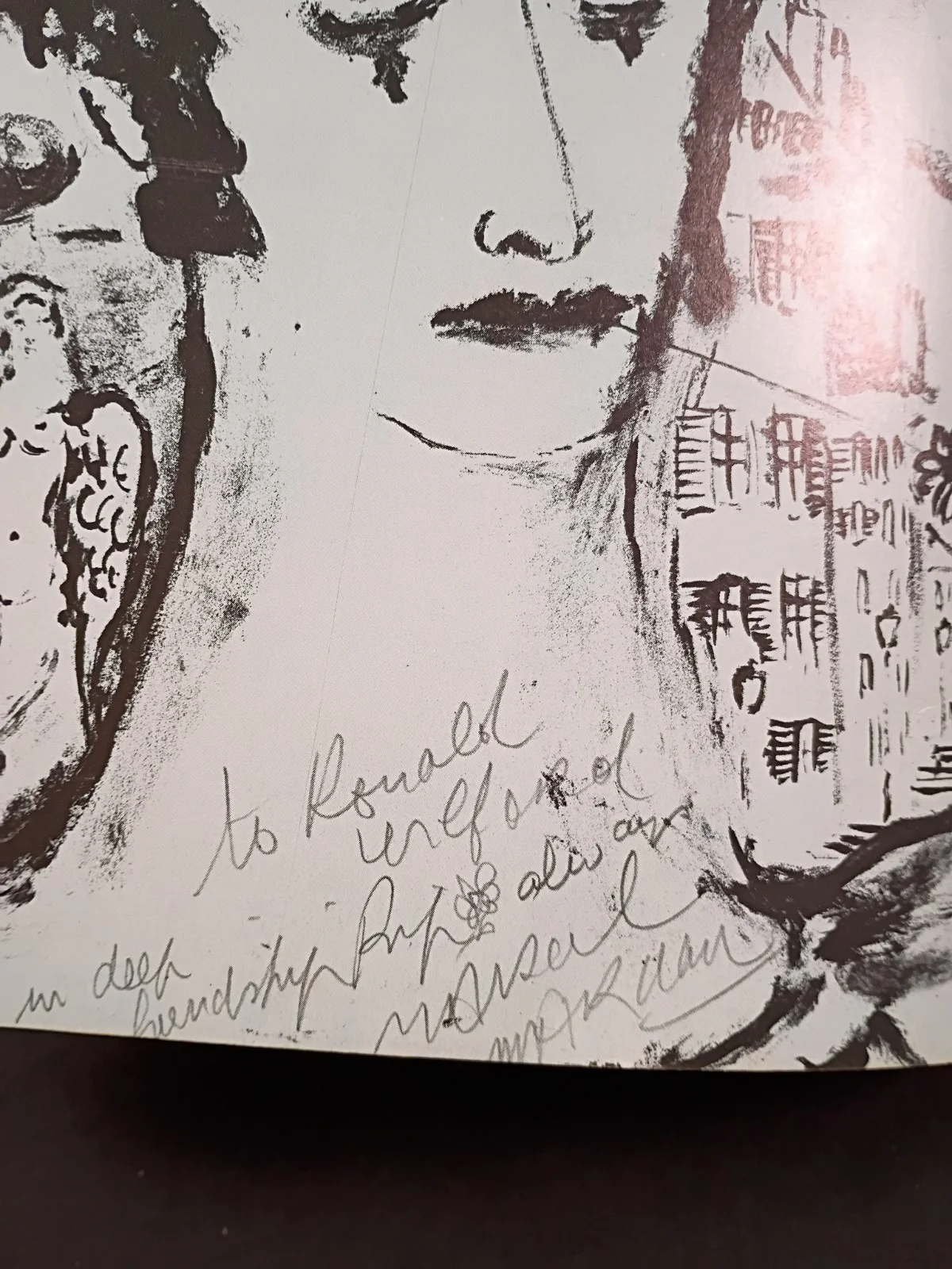 Marcel Marceau — 1974 Marcel Marceau Tour Program SIGNED & Inscribed Inside - 1 Signature Book, image 2